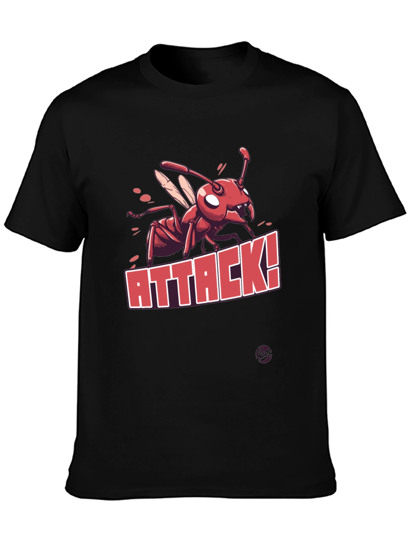 Black Ant Attack Graphic T-Shirt - Men's Black Tee view 3
