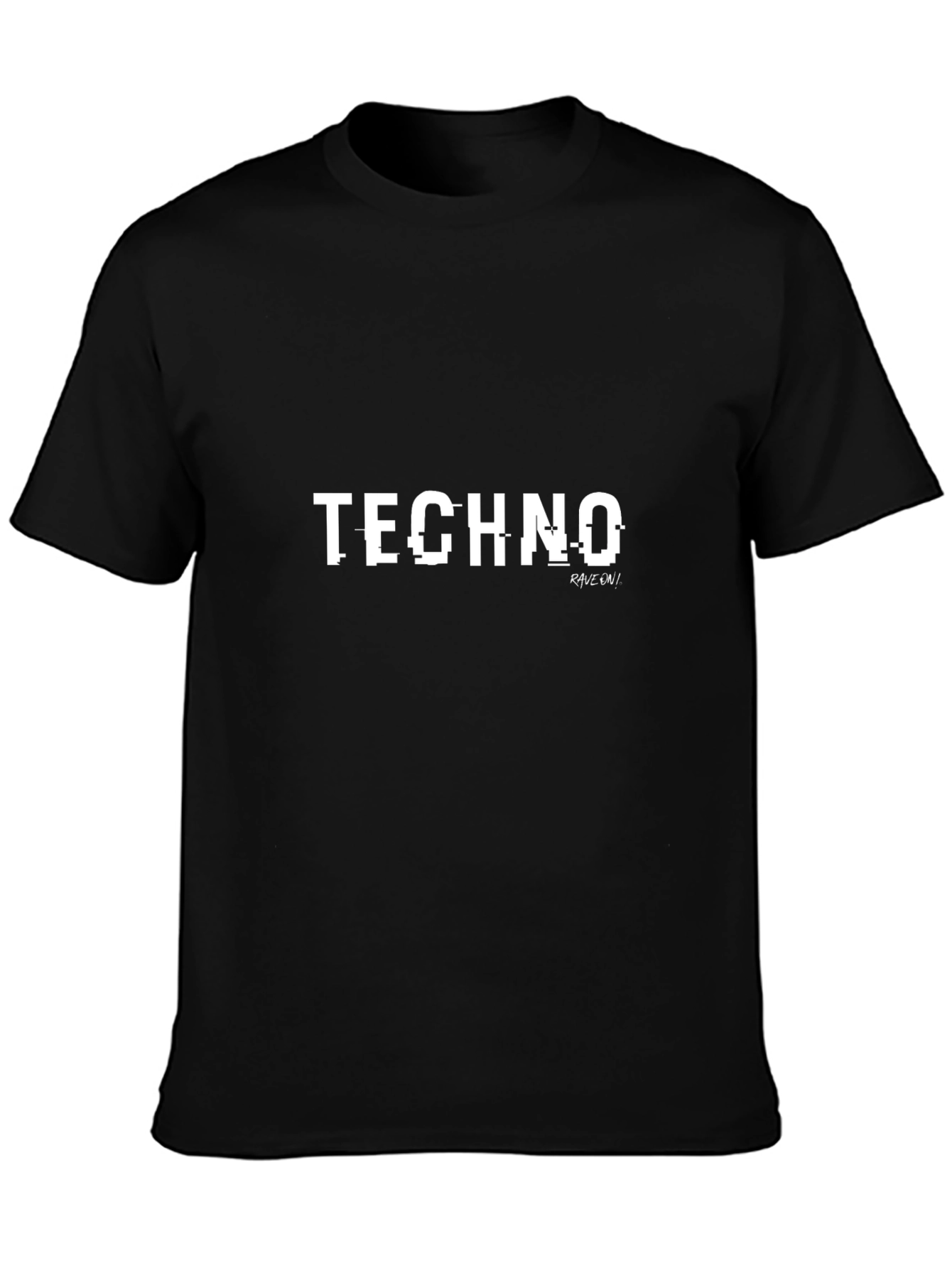 Techno Rave On! Black Graphic Tee - 3