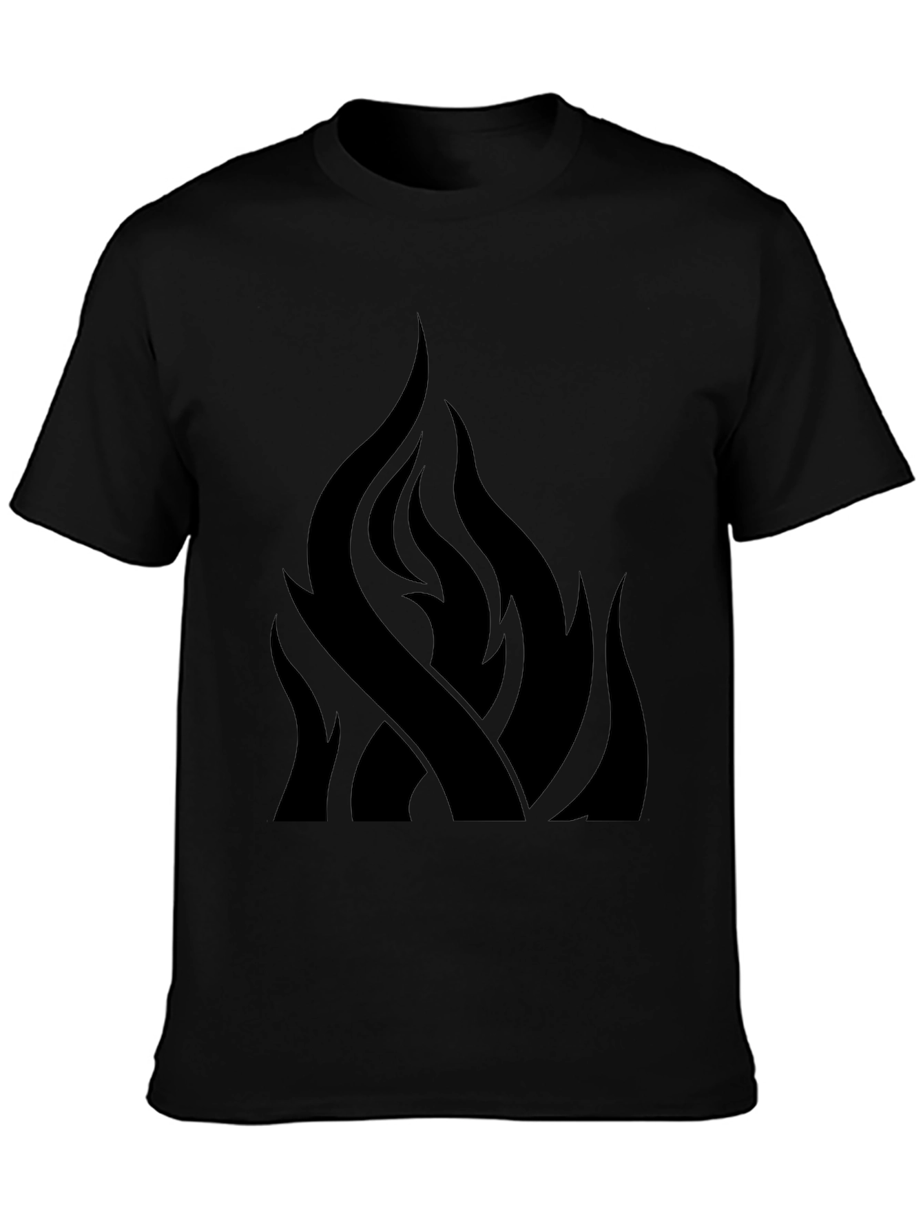 Black Black Flames Graphic Tee - Men's Casual Shirt view 3