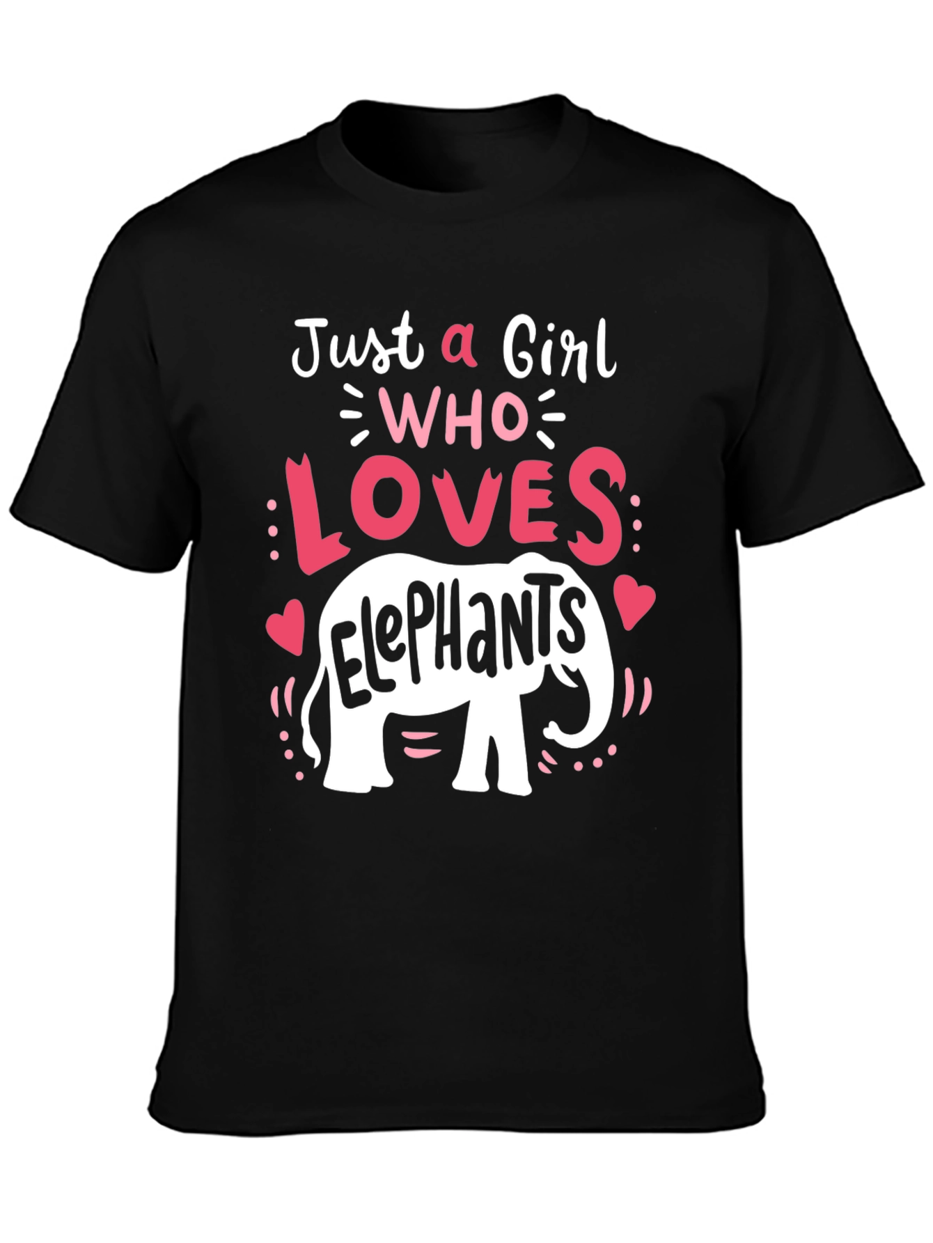 Black Girl Who Loves Elephants Graphic Tee view 3