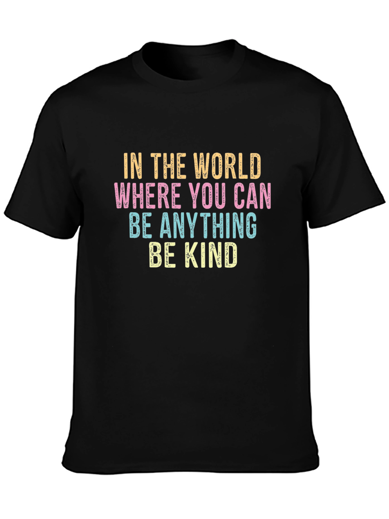 Black Be Kind Graphic T-Shirt - Motivational Tee view 3