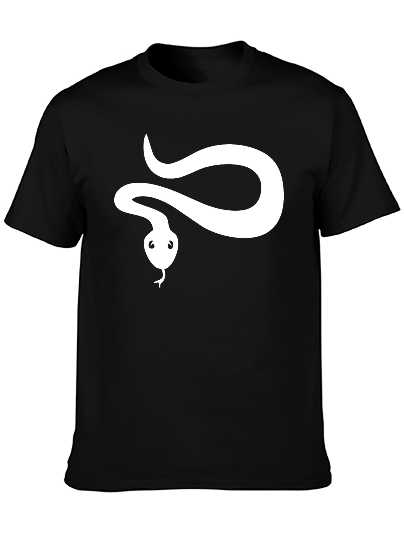 Black Snake Graphic Tee - Black Cotton T-Shirt view 3