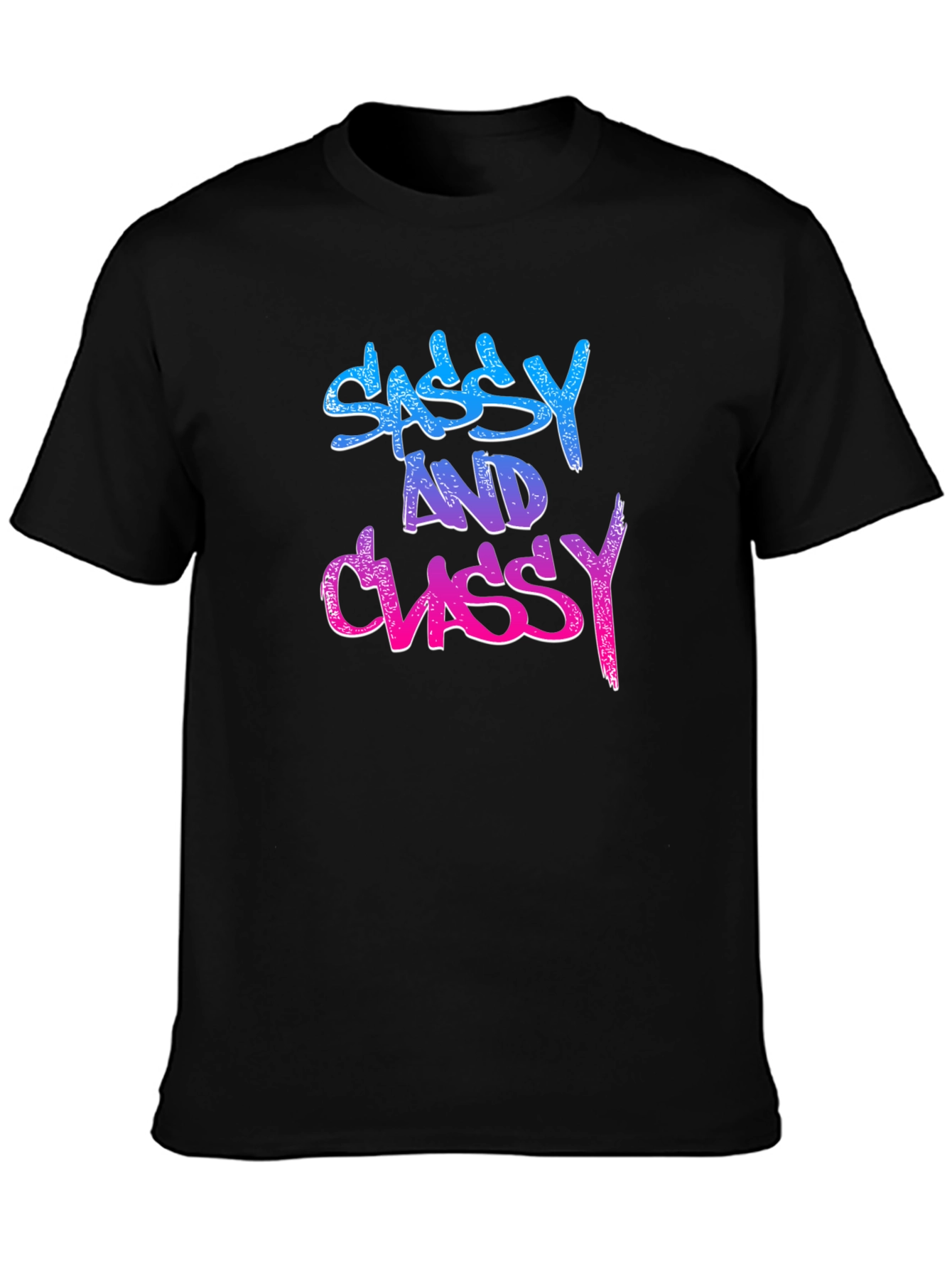 Black Sassy and Classy Black Graphic Tee view 3
