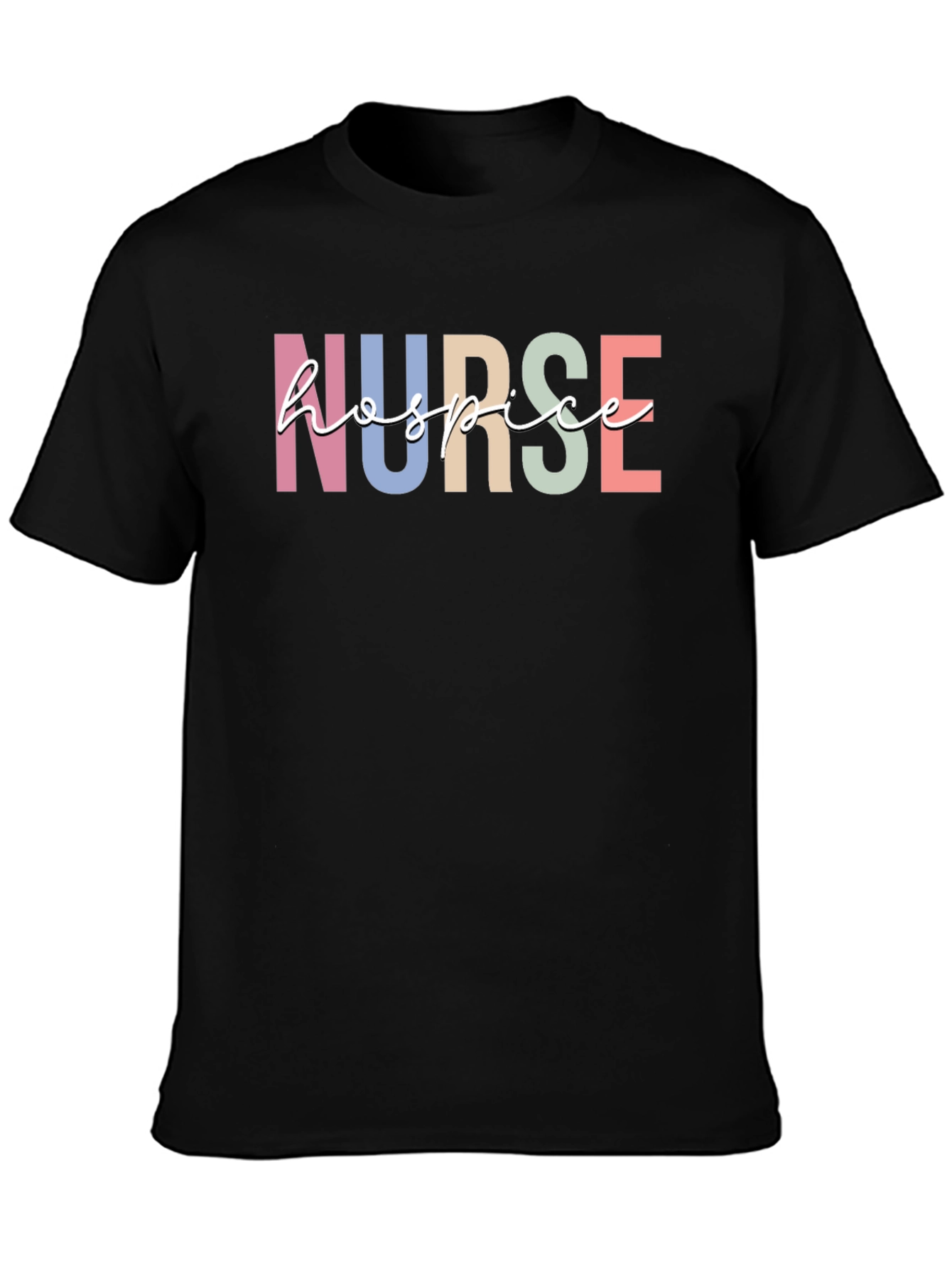 Hospice Nurse T-Shirt Colorful Design - 3