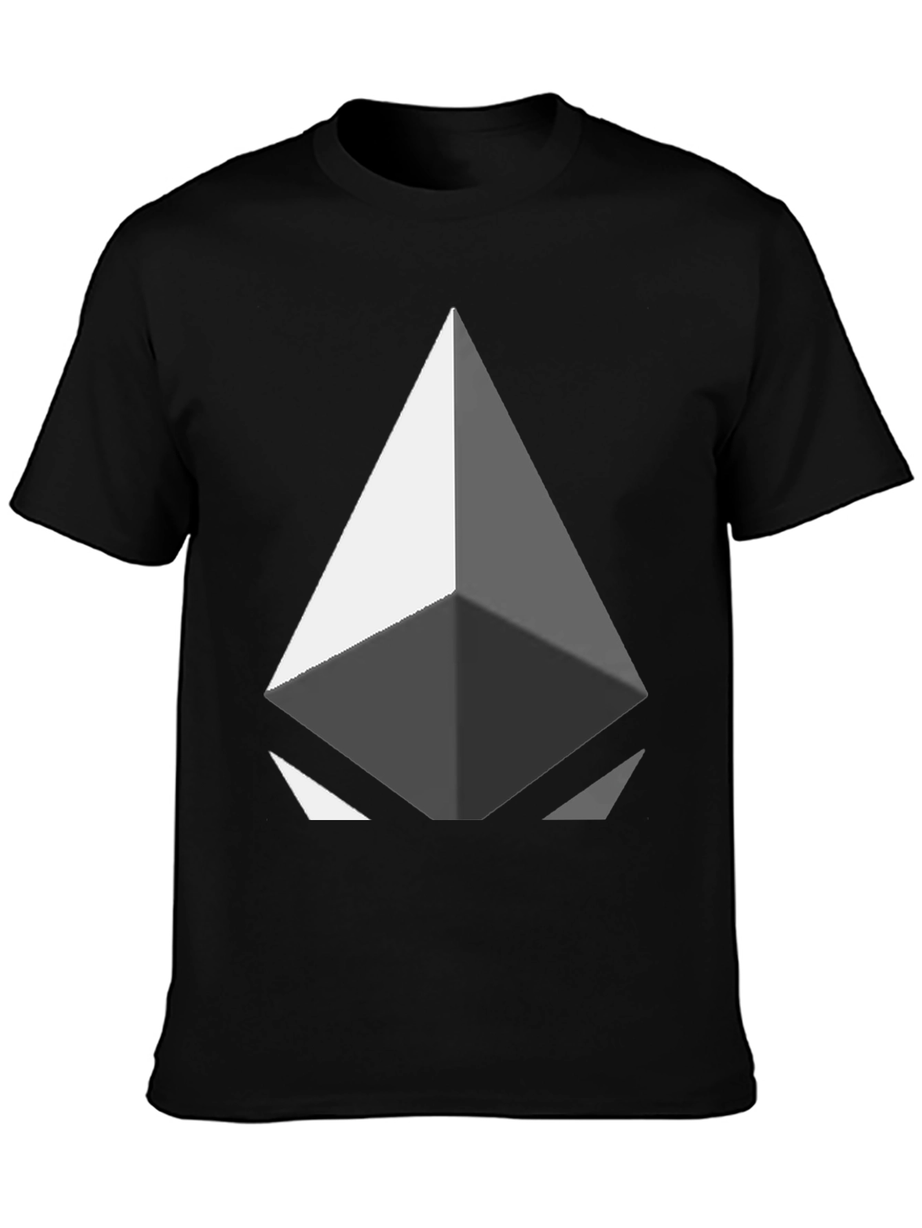 Black Geometric Diamond Graphic Tee - Modern Style view 3