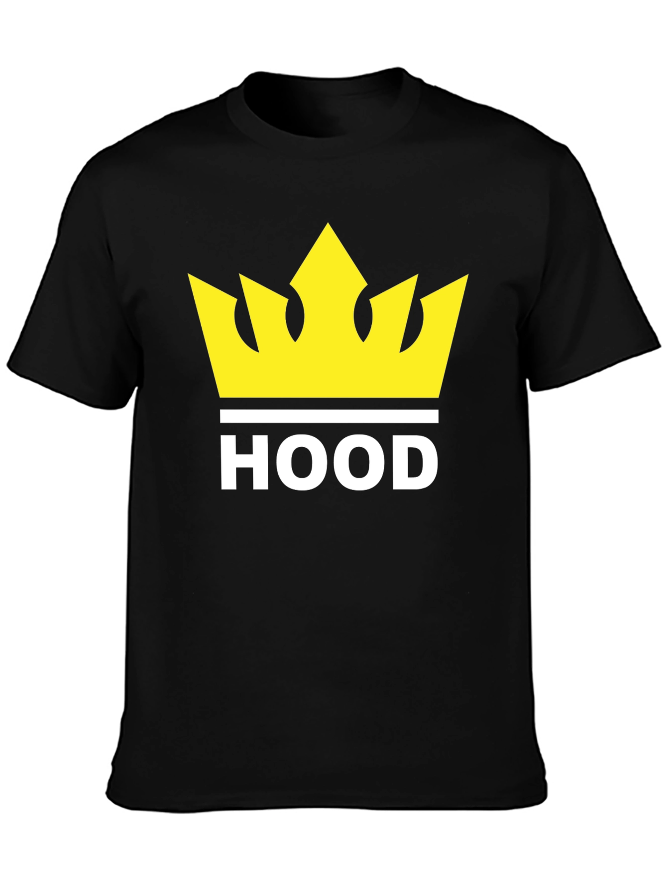 Black HOOD Crown Graphic Print Black T-Shirt view 3