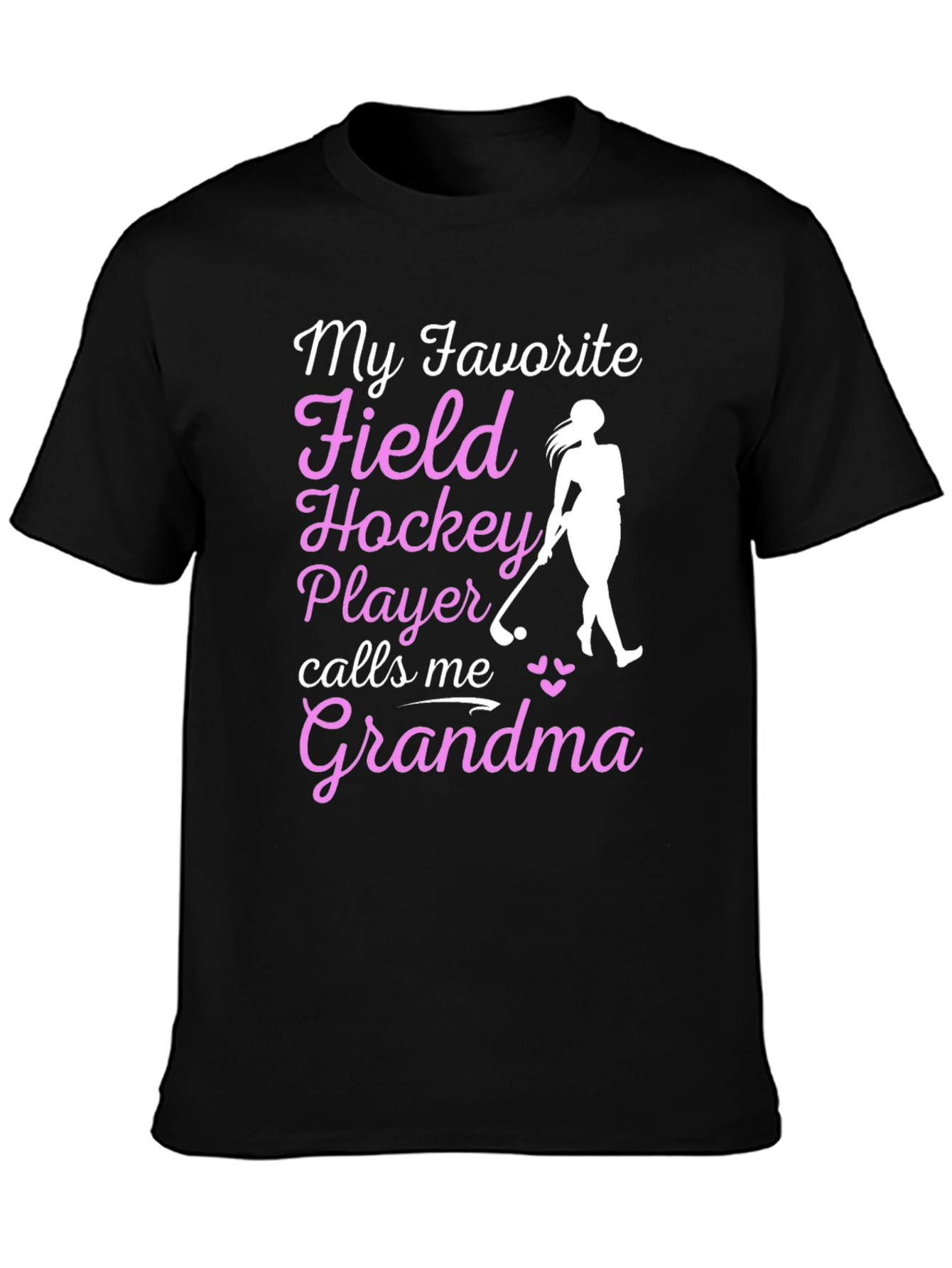 Black Field Hockey Grandma Tee - Love for the Game view 3