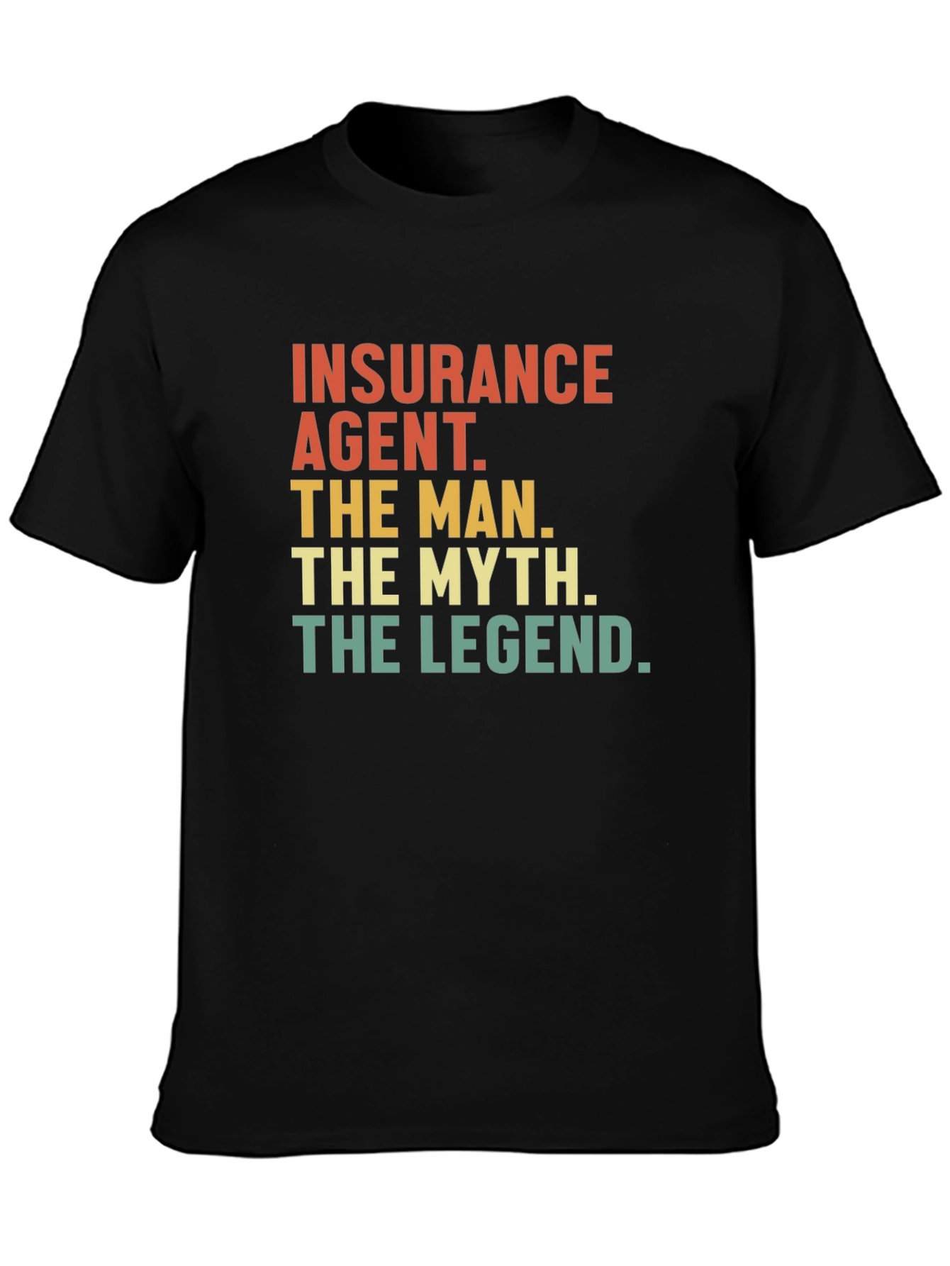 Black Insurance Agent - The Man, Myth, Legend Tee view 3