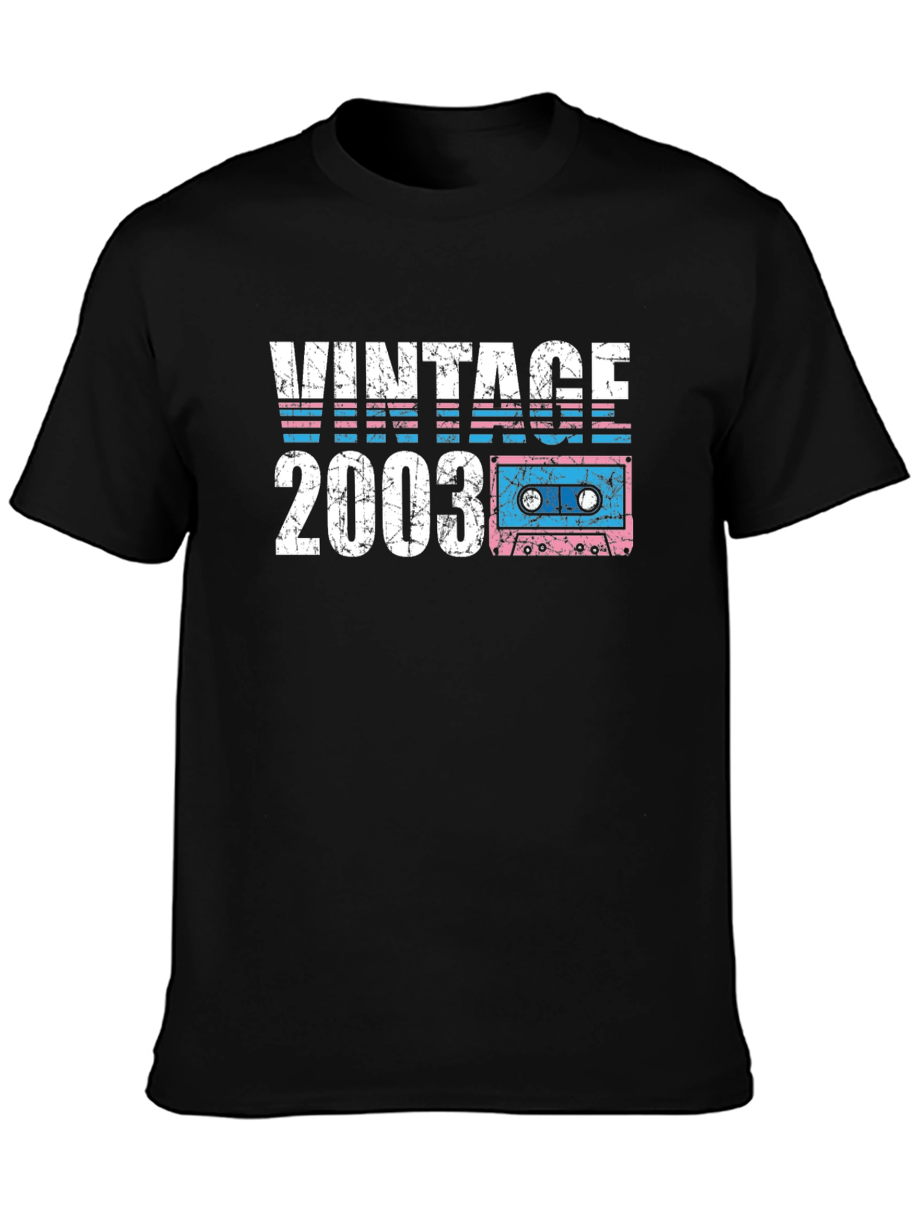 Black Vintage 2003 Cassette Tape Graphic T-Shirt view 3