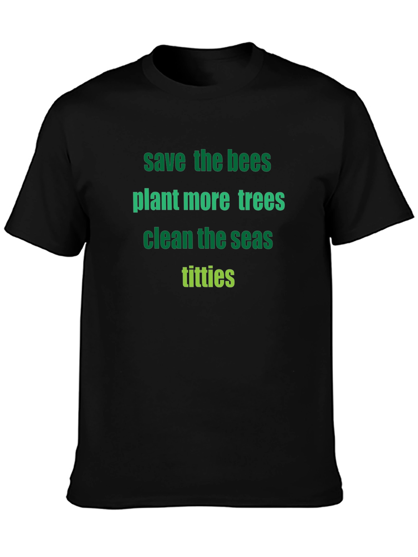 Black Save the Bees Graphic Print T-Shirt view 3
