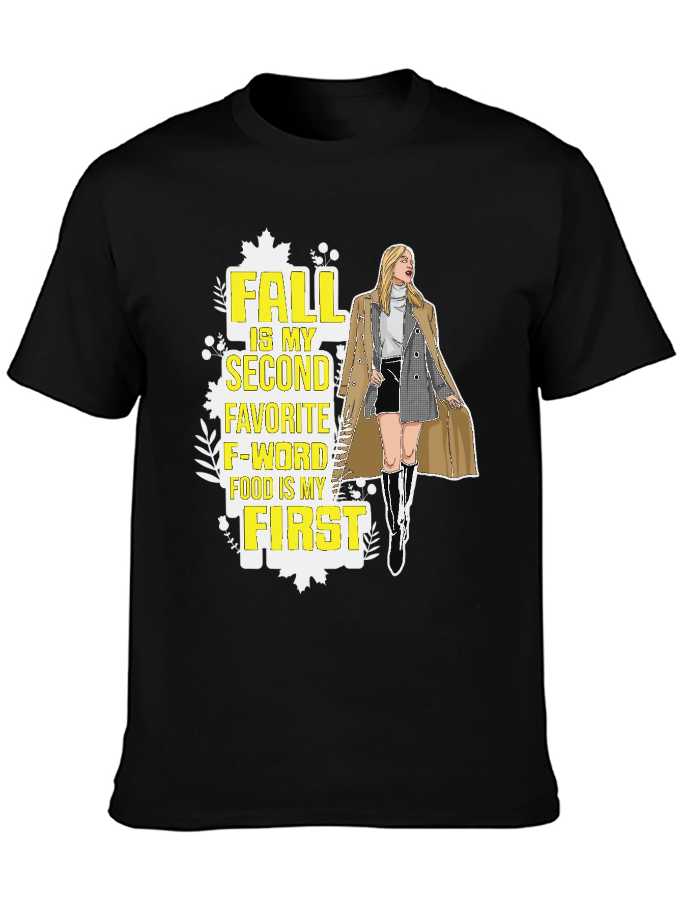 Black Fall Food T-Shirt view 3