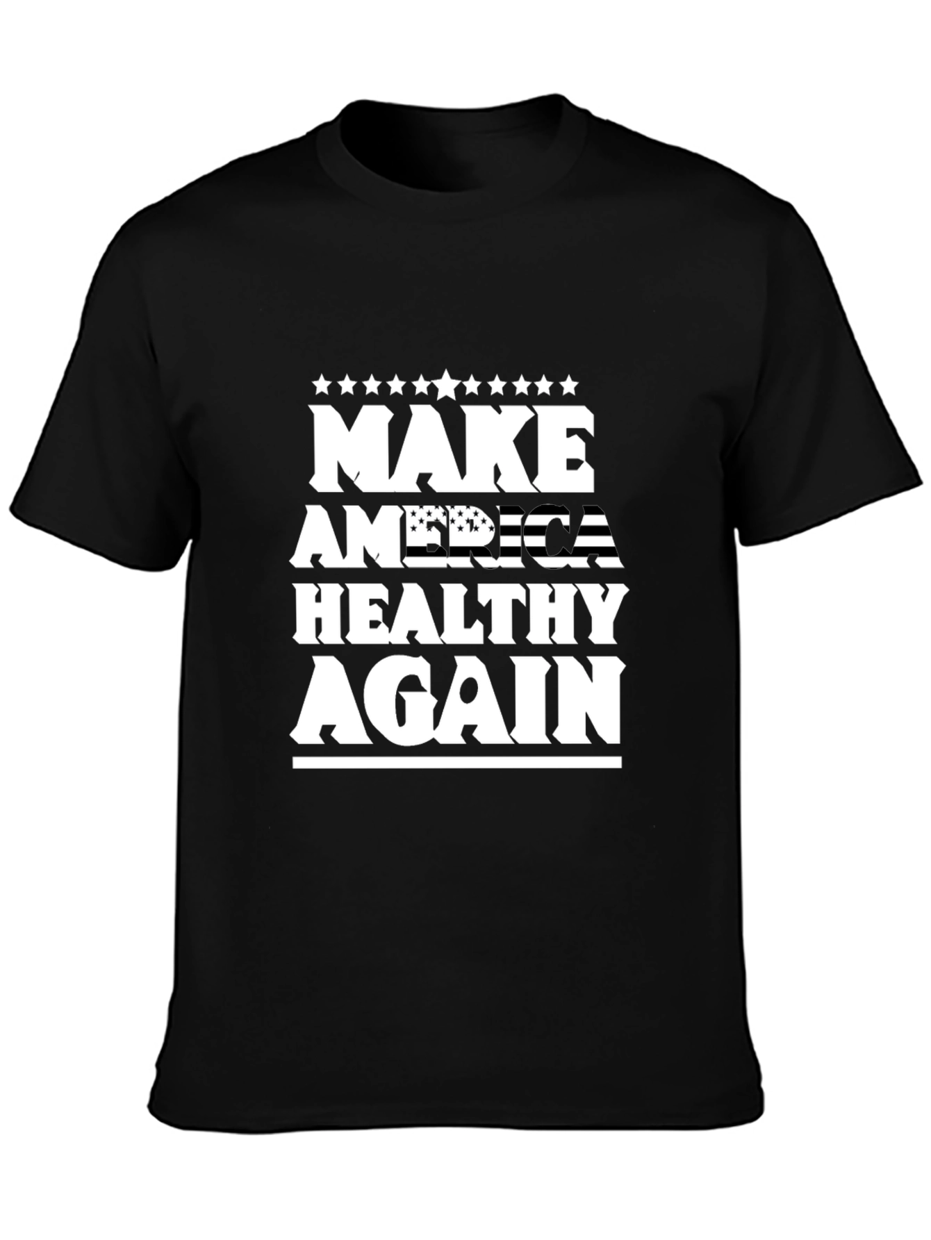 Black Make America Healthy Again Graphic Tee view 3
