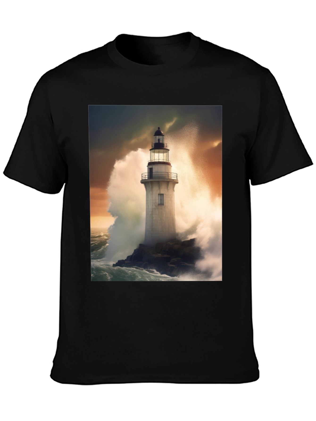 Lighthouse Storm Tee - Coastal Graphic T-Shirt - 3