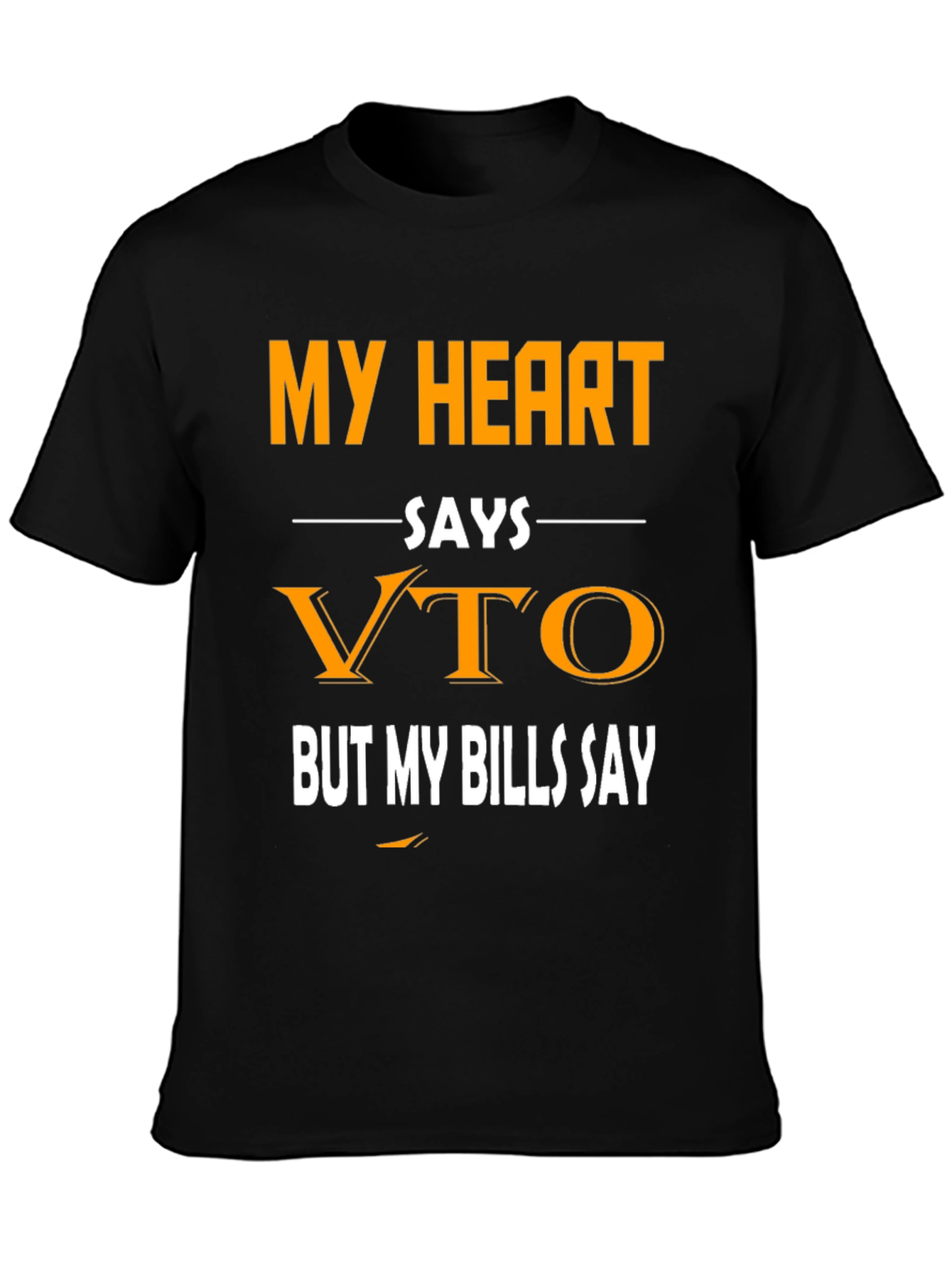 Black Funny VTO Shirt - My Heart Says VTO T-Shirt view 3
