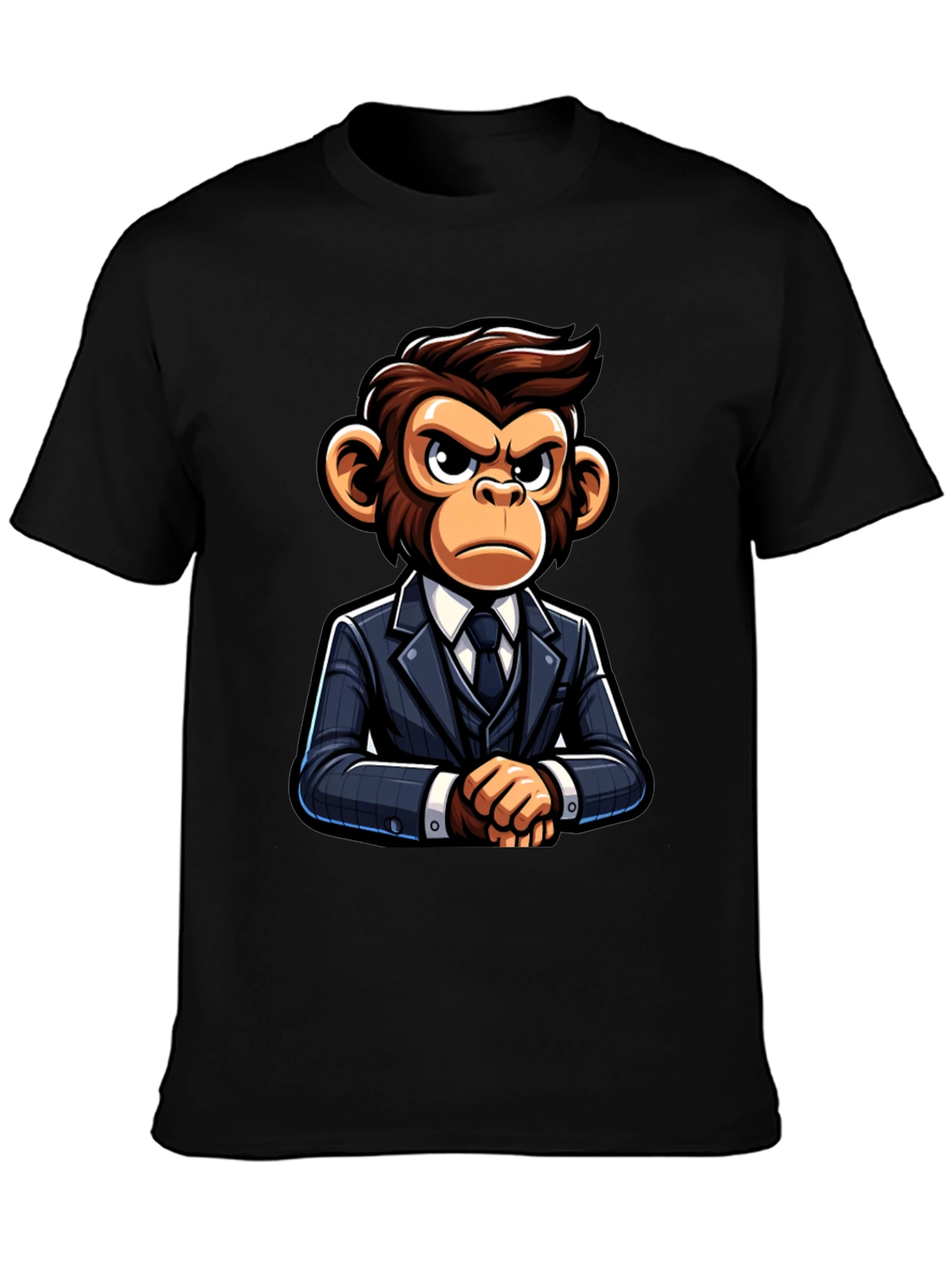 Black Monkey Business T-Shirt - Serious Ape Style view 3
