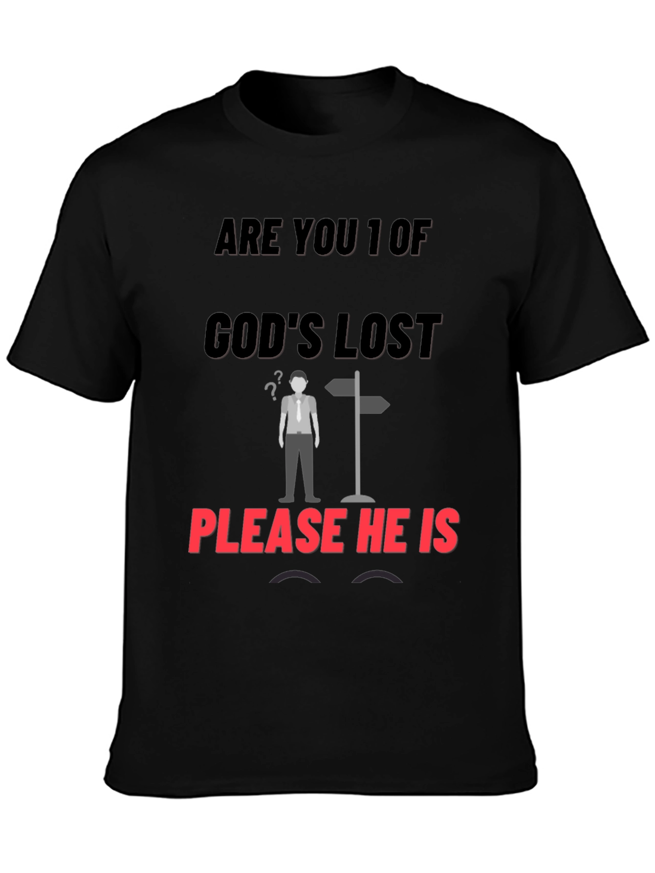Black Lost? Graphic Tee - Find Your Way view 3