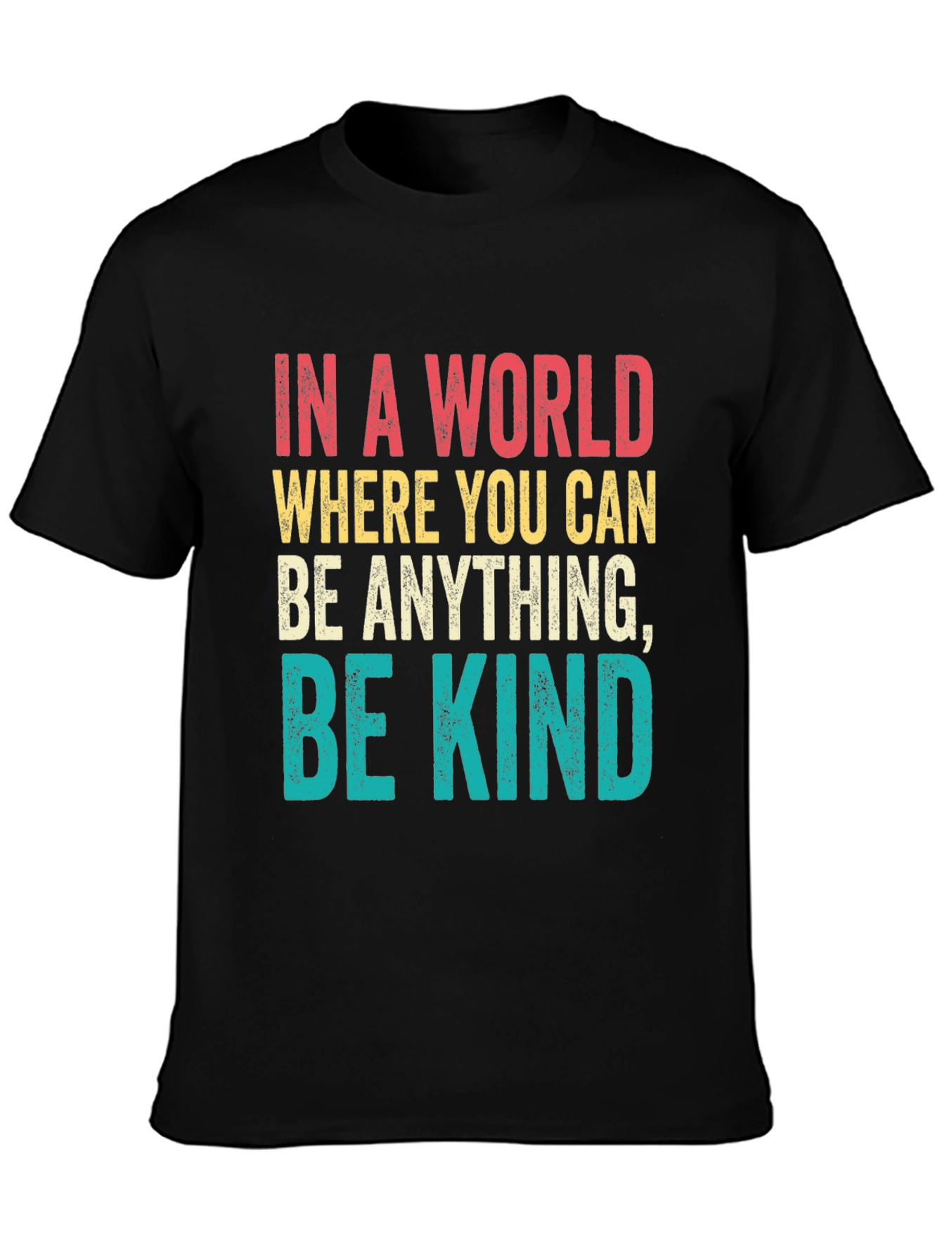 Black Be Kind T-Shirt - Inspirational Graphic Tee view 3