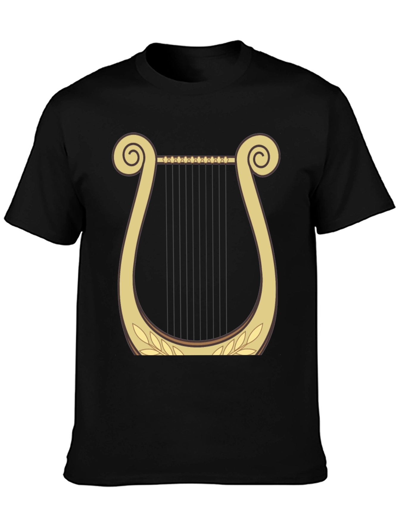 Black Lyre Graphic Tee - Black Cotton Comfort view 3