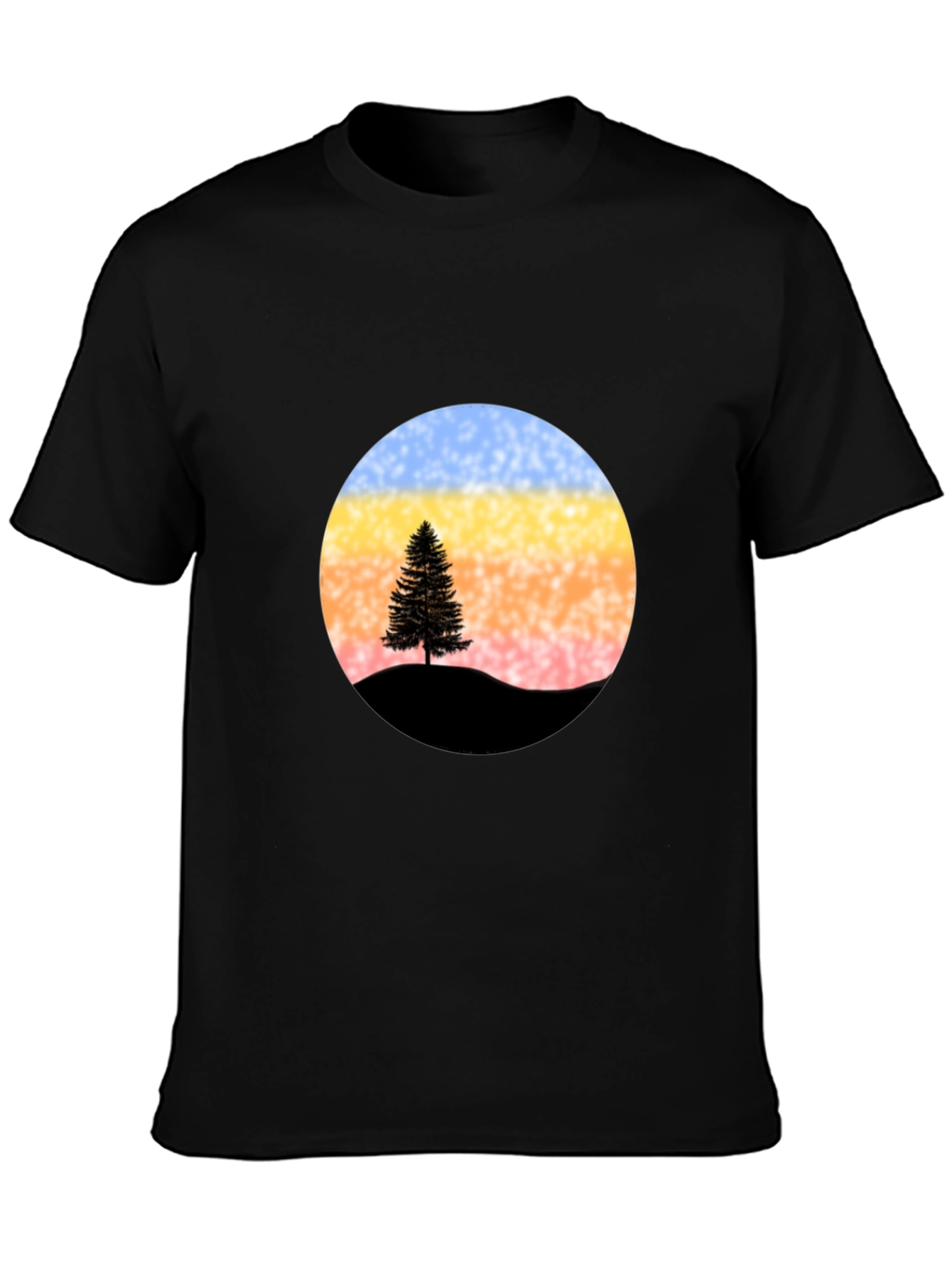 Black Sunset Tree Graphic Tee - Stylish & Unique view 3