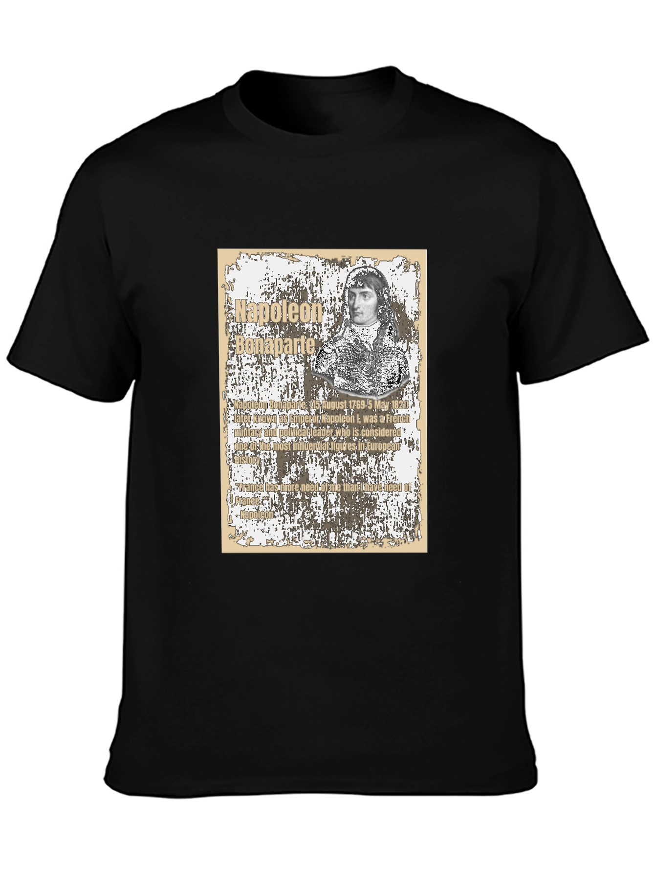 Black Napoleon Bonaparte Graphic T-Shirt  view 3