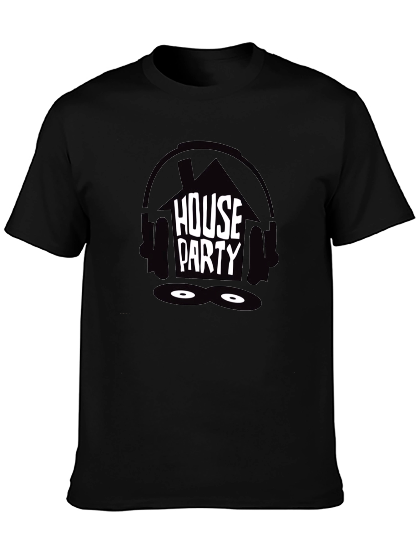 Black House Party Black Graphic Tee view 3