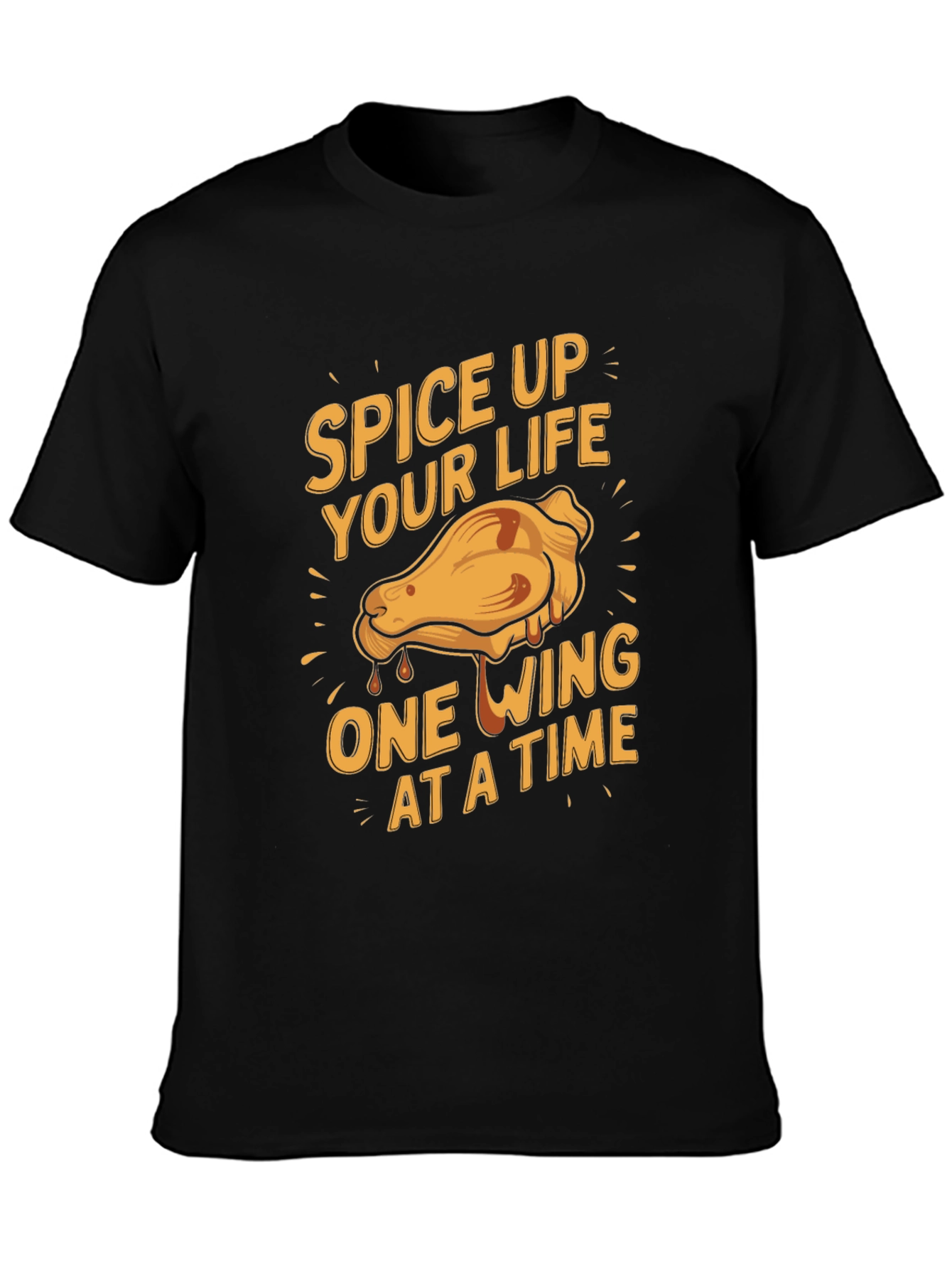 Black Spice Up Your Life Chicken Wing Graphic Tee view 3