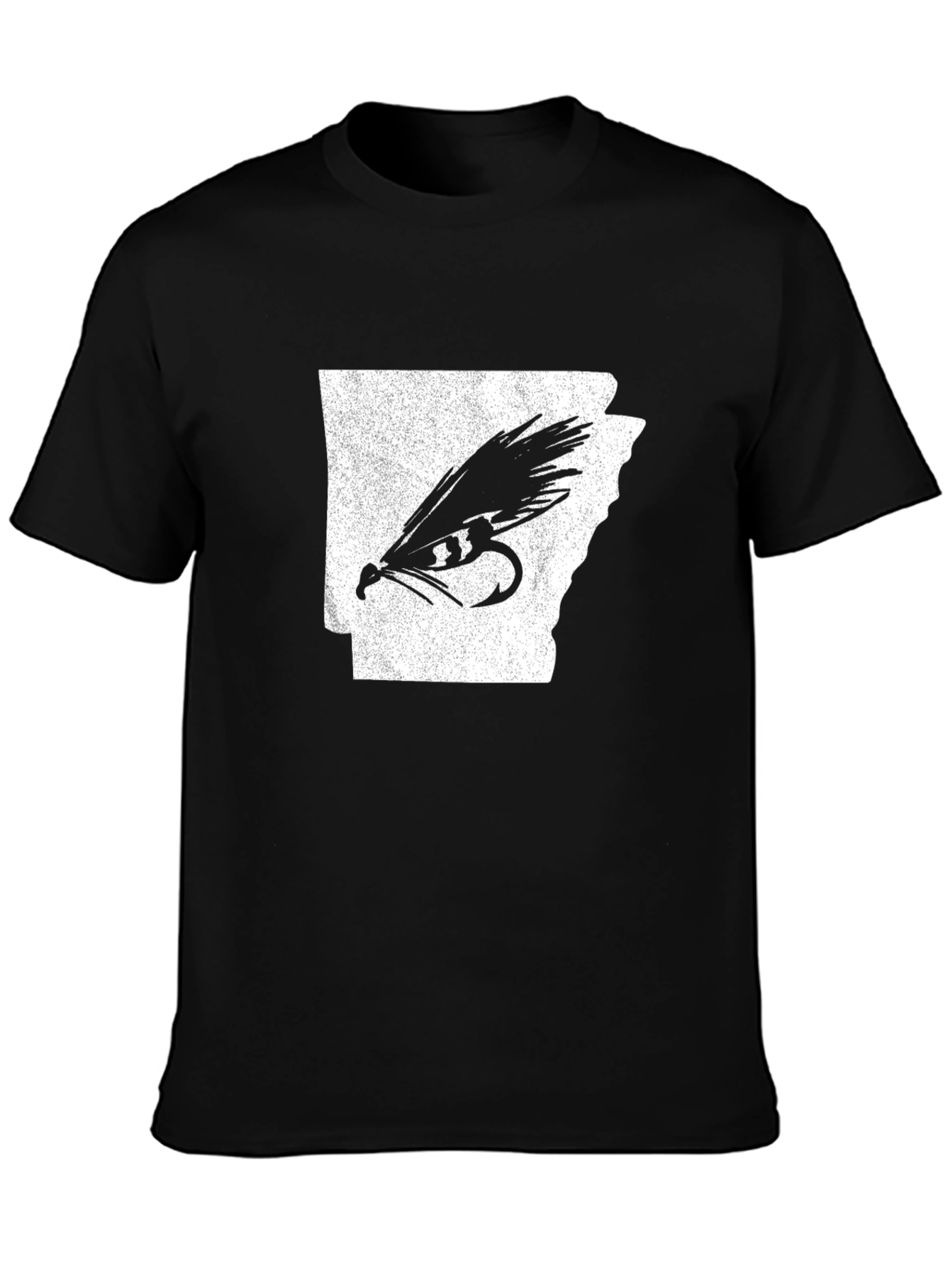 Black Arkansas Fishing T-Shirt view 3