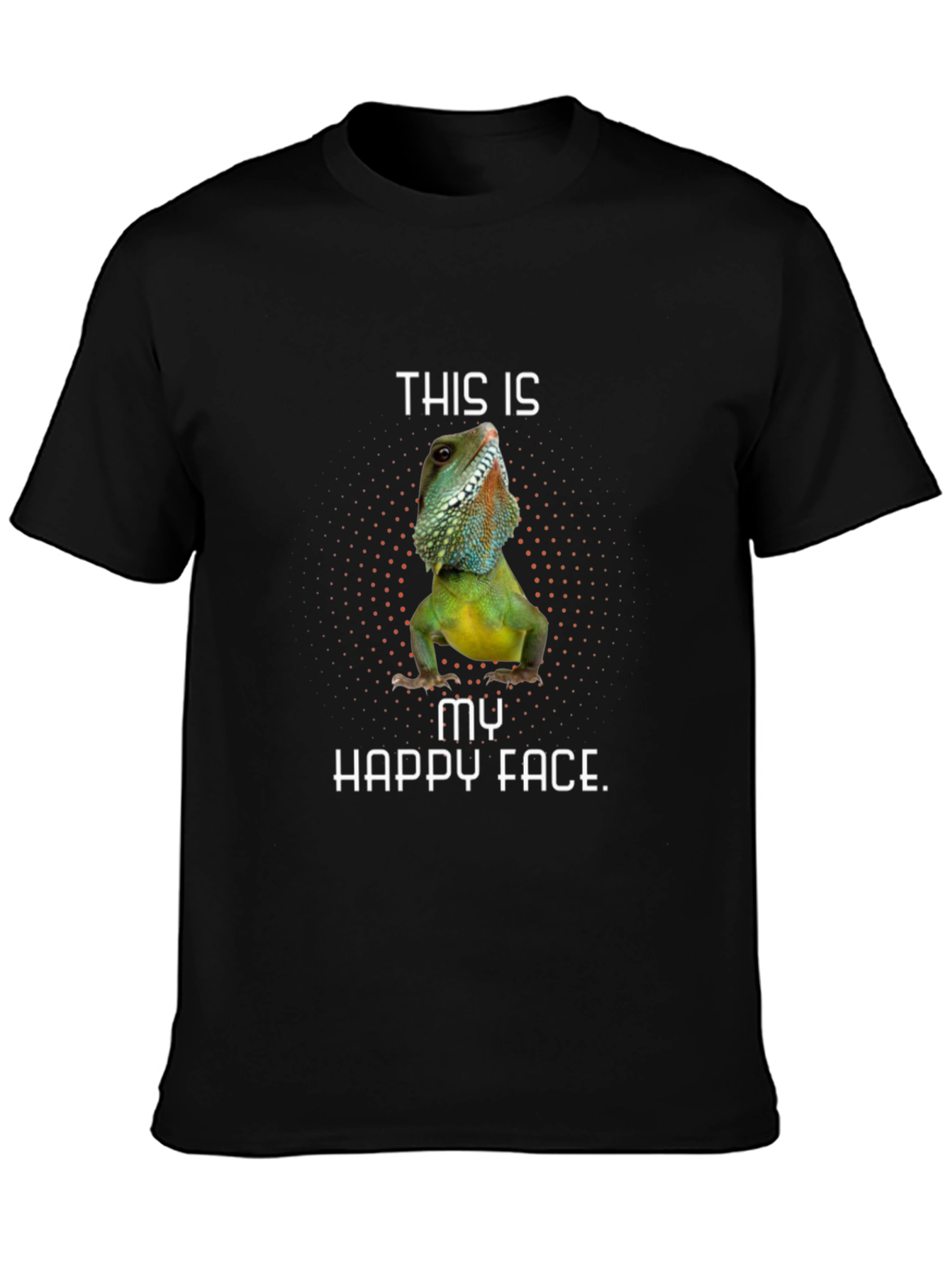 Black Lizard Happy Face Graphic Tee view 3