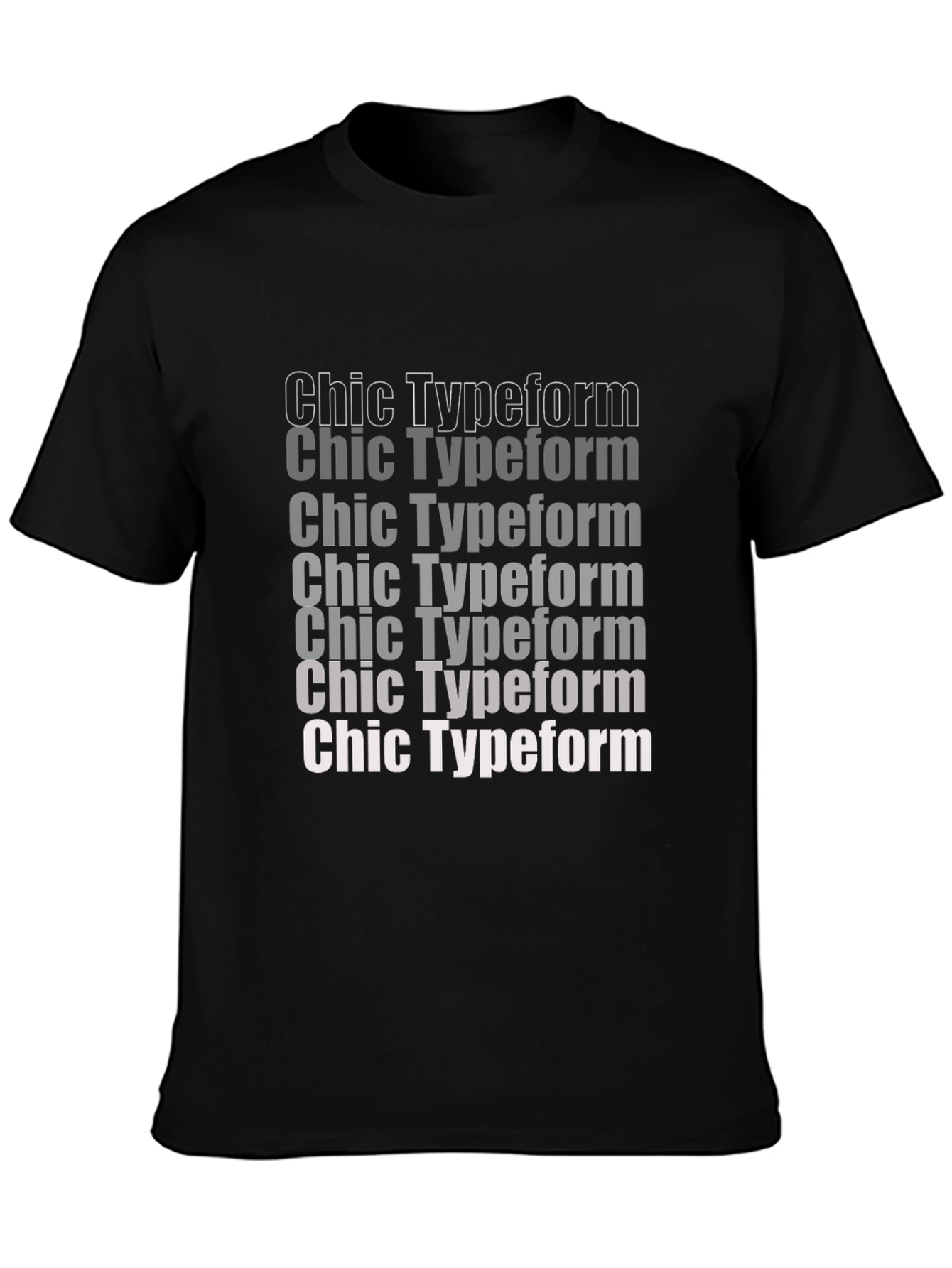Black Chic Typeform Graphic Tee - Stylish Comfort view 3