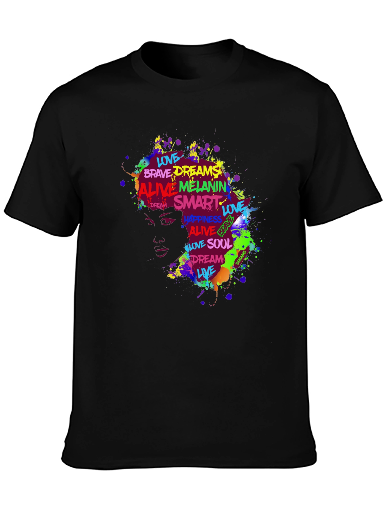 Black Melanin Magic Black T-Shirt - Express Yourself view 3