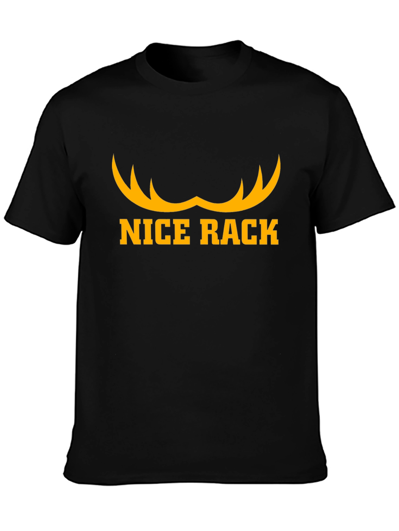 Black Nice Rack Antler T-Shirt - Black view 3