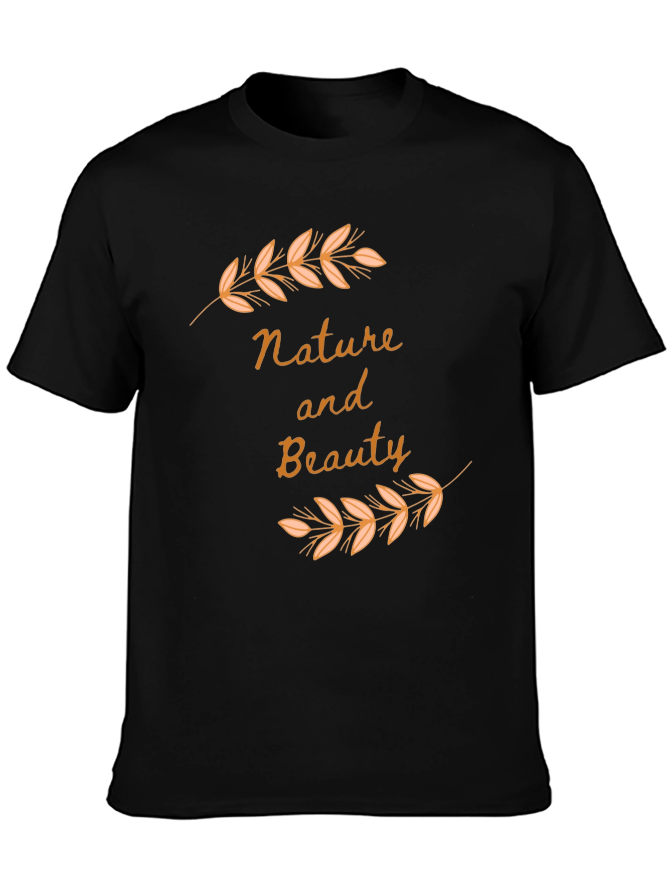 Black Nature and Beauty Black Graphic Tee view 3