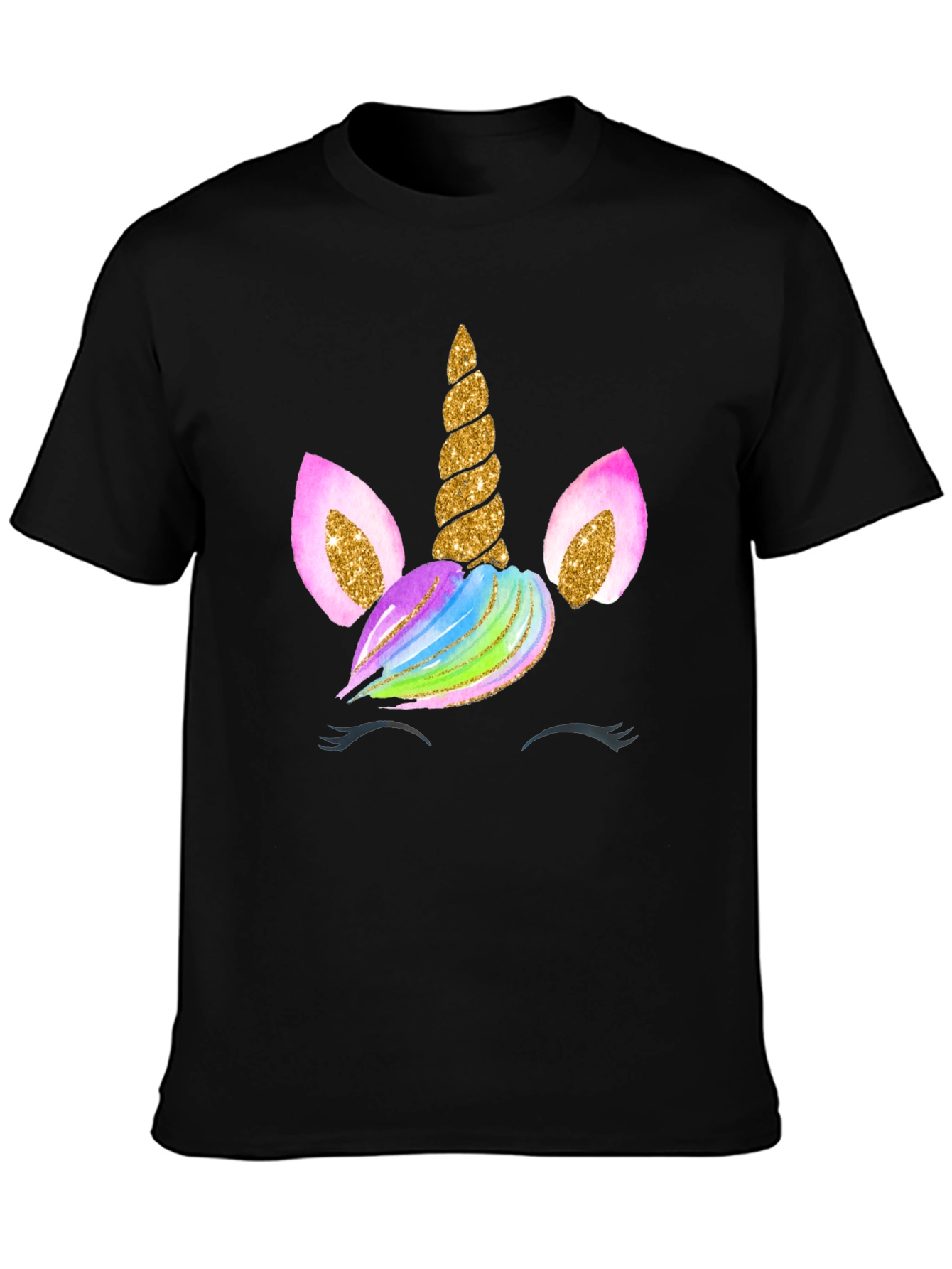 Black Unicorn Graphic Black T-Shirt  view 3