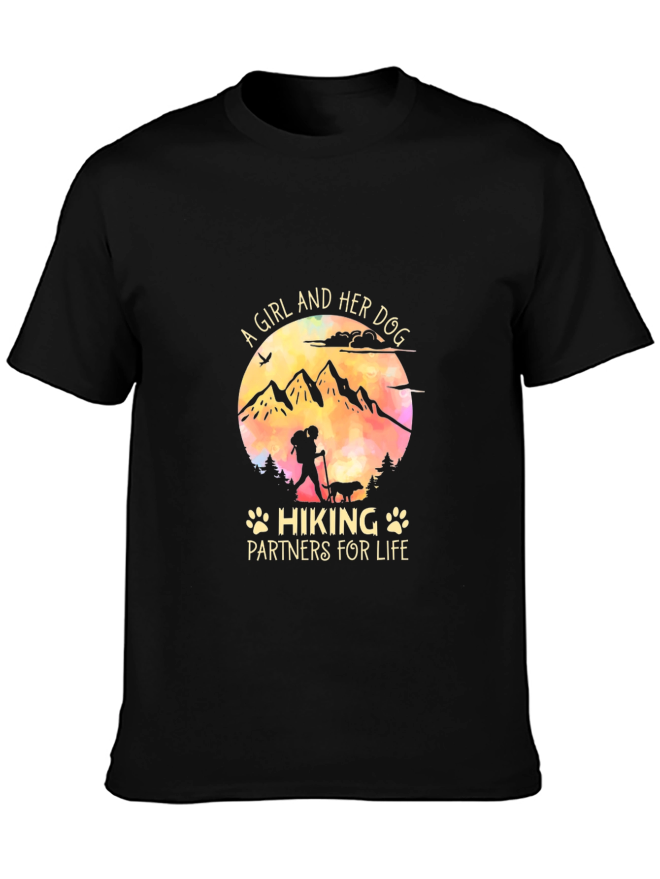 Black Hiking Partners Graphic Tee - Black view 3