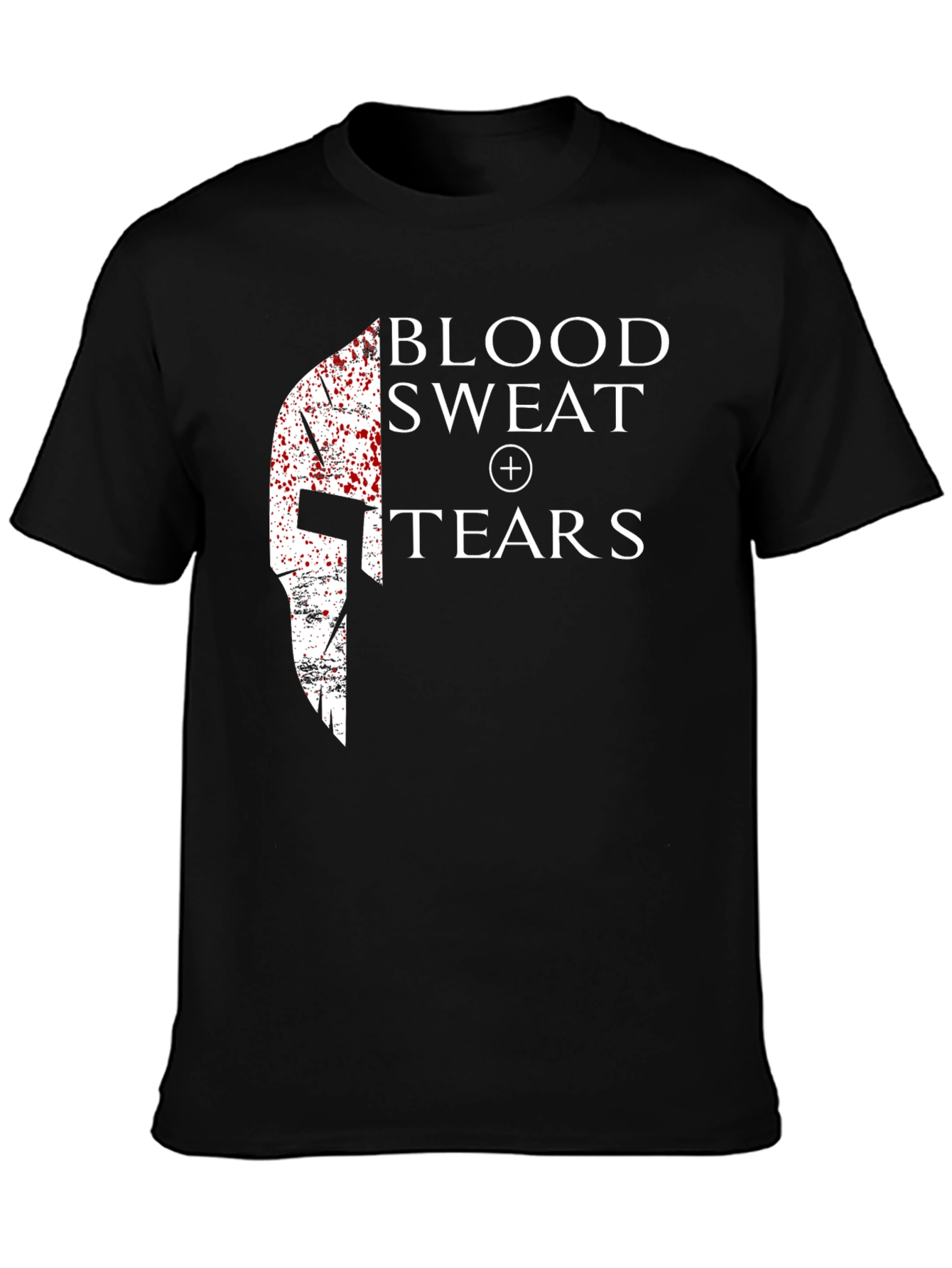 Black Blood Sweat Tears Spartan Helmet T-Shirt - Black view 3