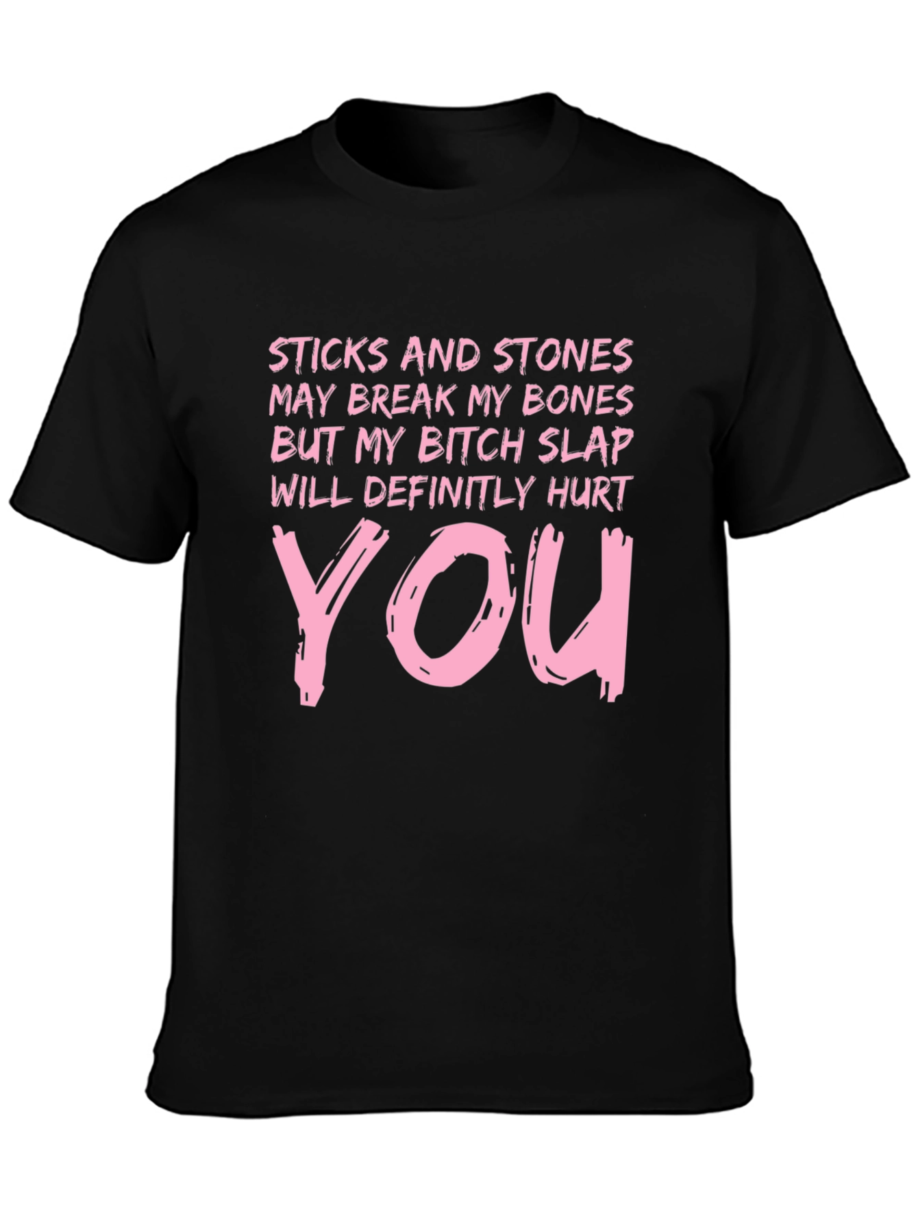 Black Sticks & Stones Novelty Graphic T-Shirt view 3