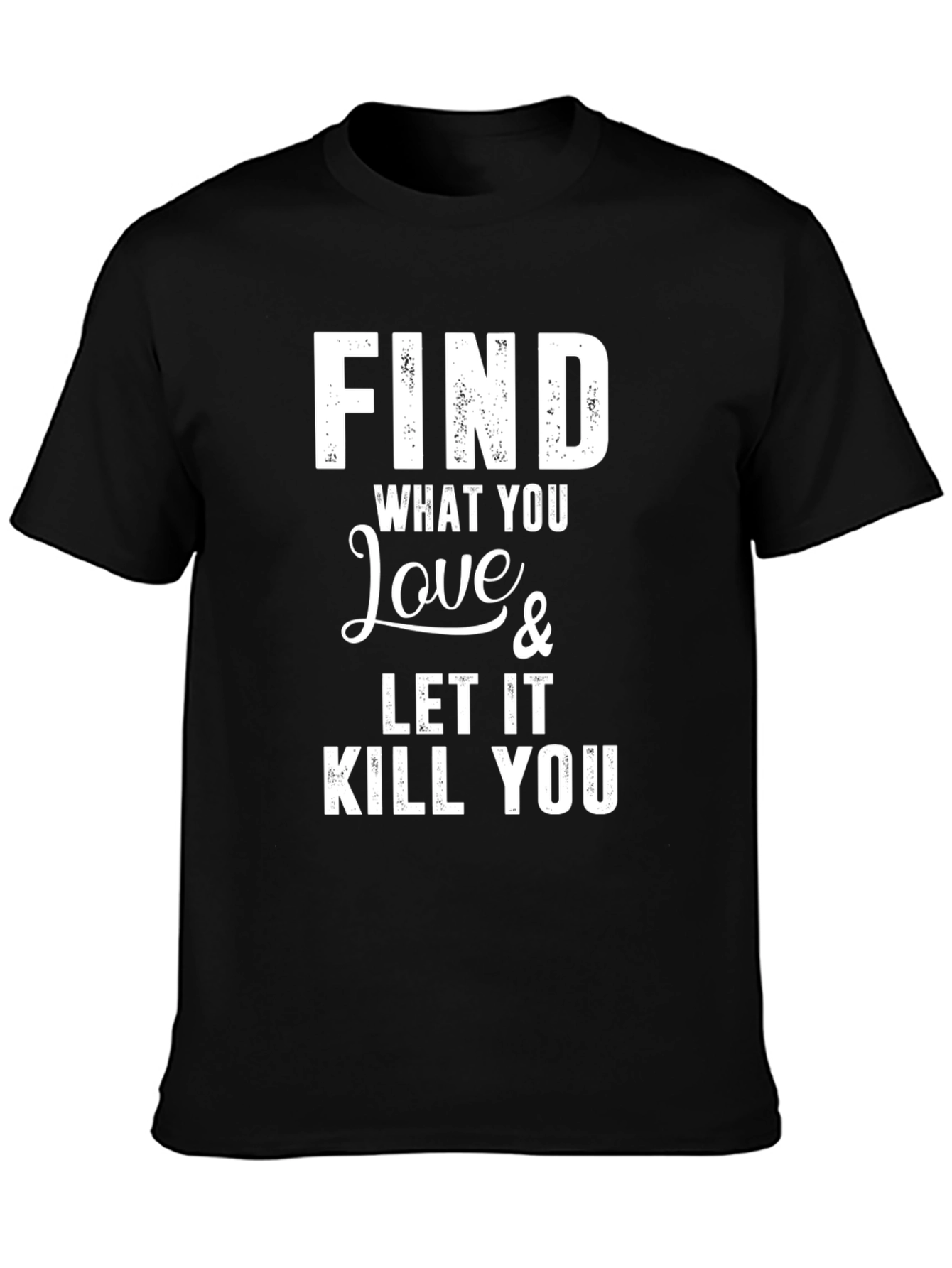 Black Find What You Love Graphic Tee - Black view 3