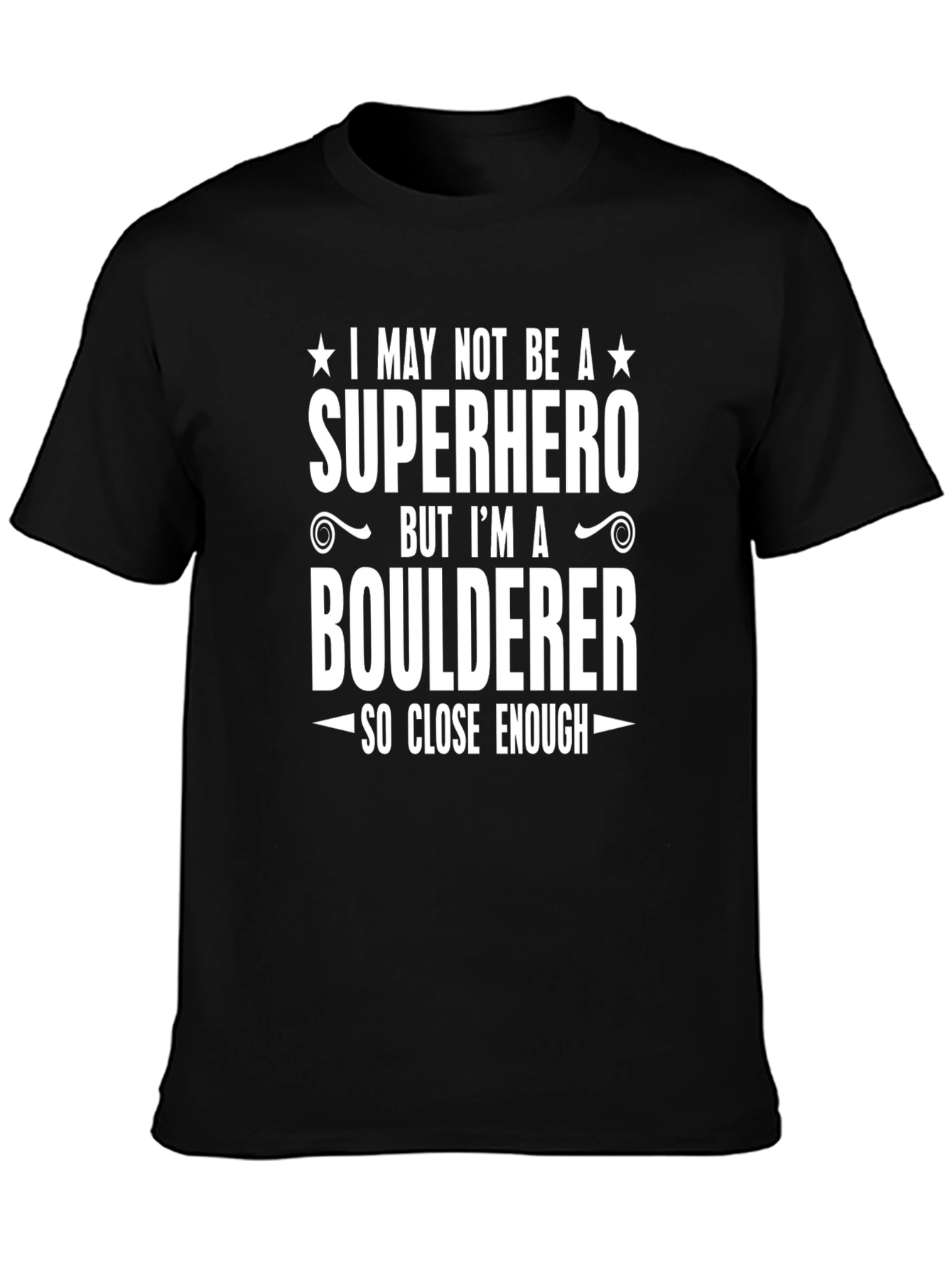 Black Superhero Boulderer Graphic Tee view 3