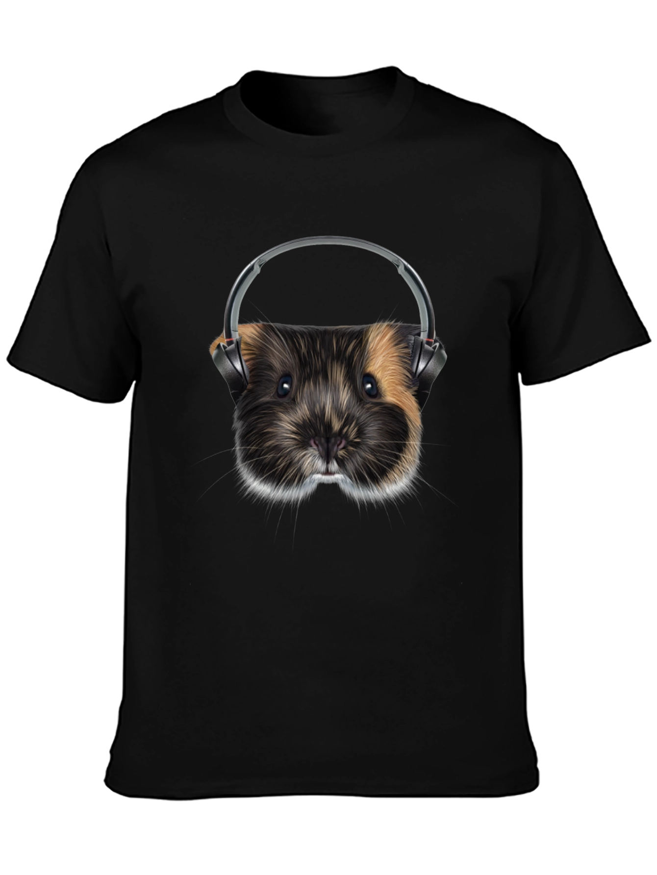 Black Guinea Pig DJ Graphic T-Shirt view 3