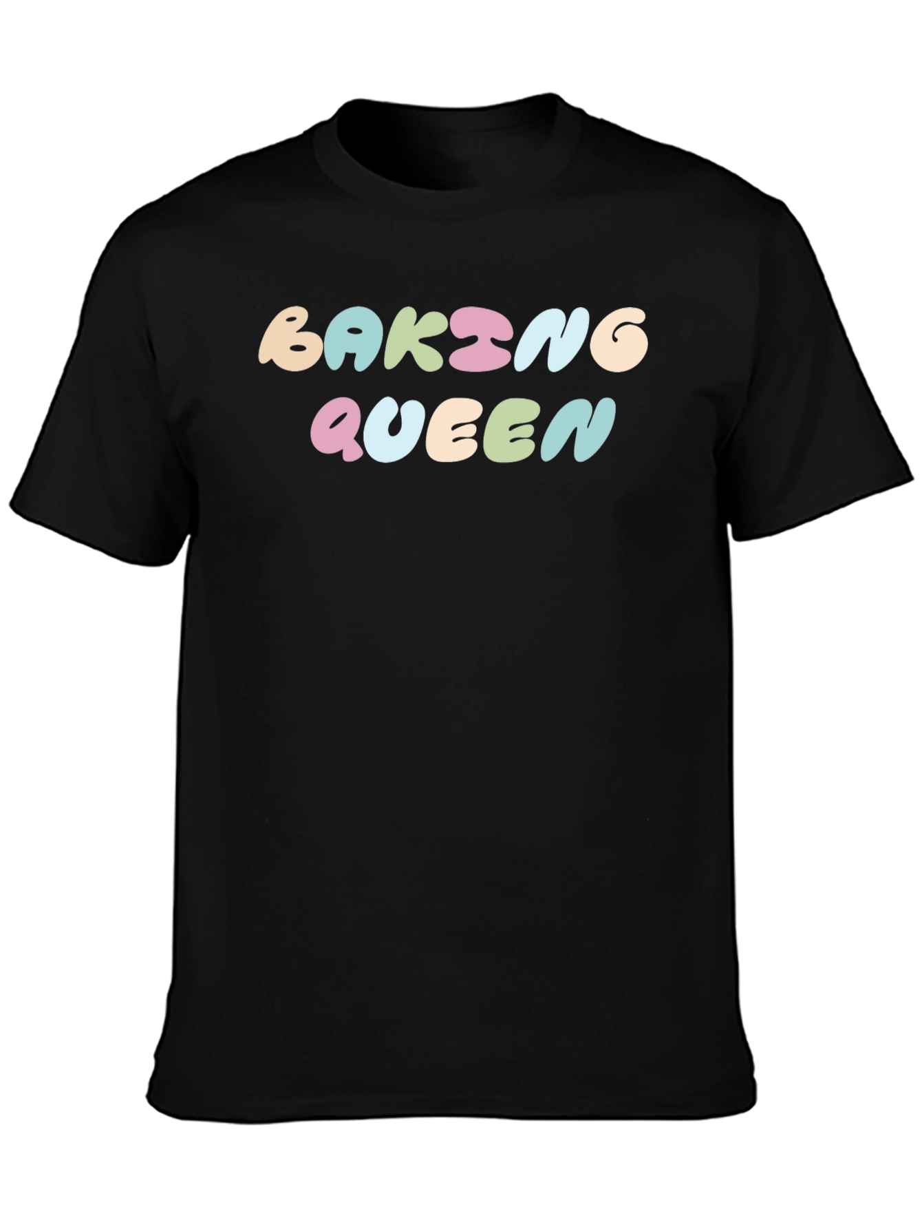 Black Baking Queen Black T-Shirt view 3