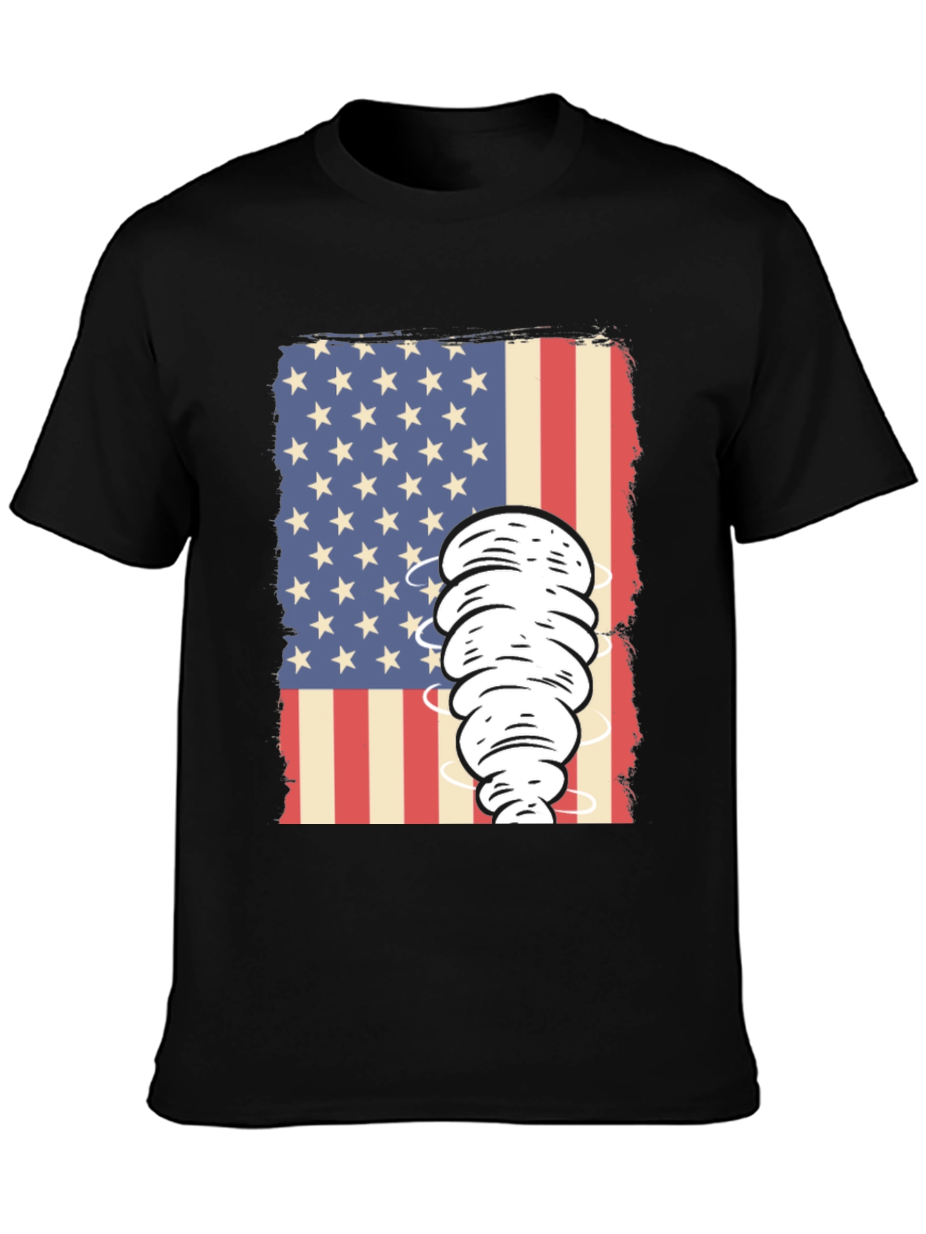 Black American Tornado Graphic Tee view 3