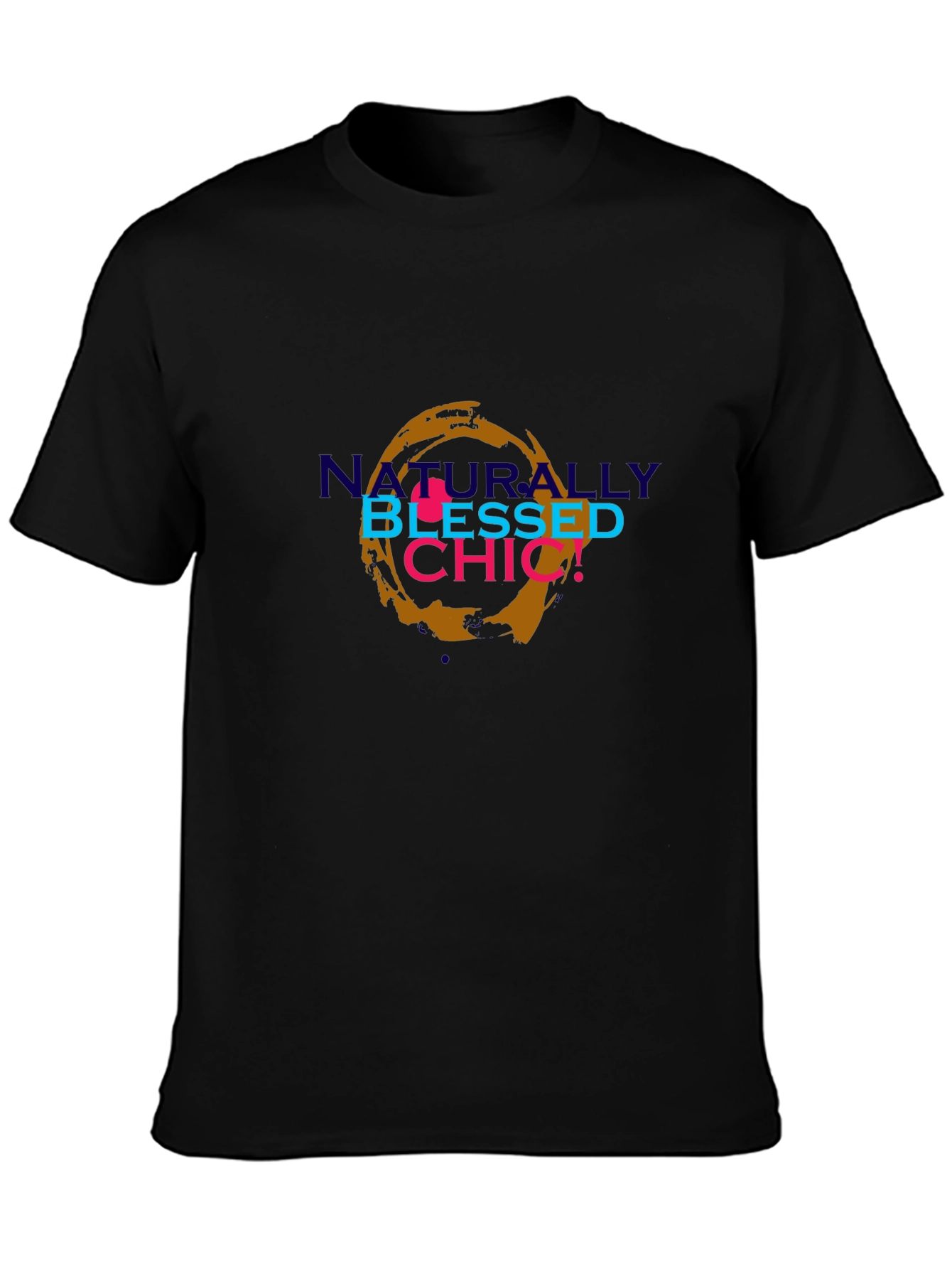 Black Naturally Blessed Chic Graphic T-Shirt view 3