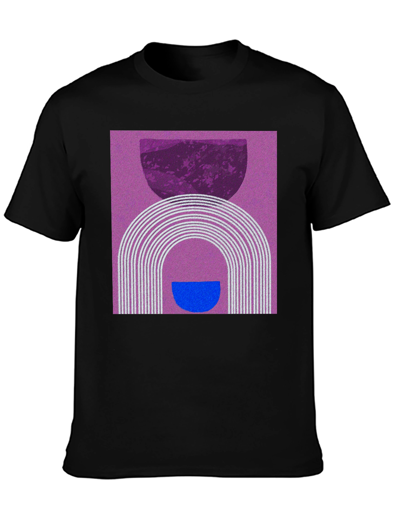 Black Abstract Graphic T-Shirt - Modern Artistic Design view 3