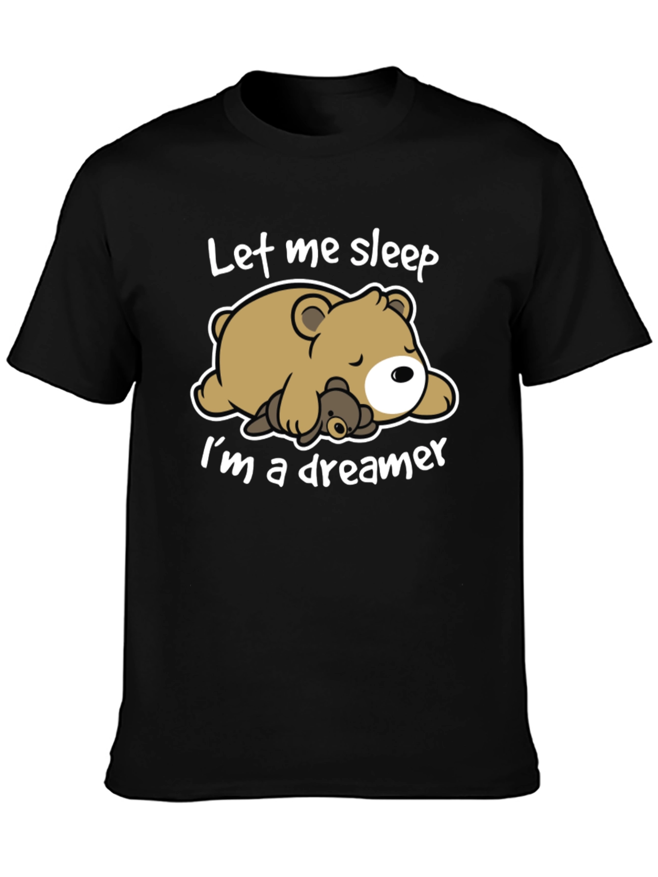 Black Let Me Sleep T-Shirt - Bear Dreamer Tee view 3