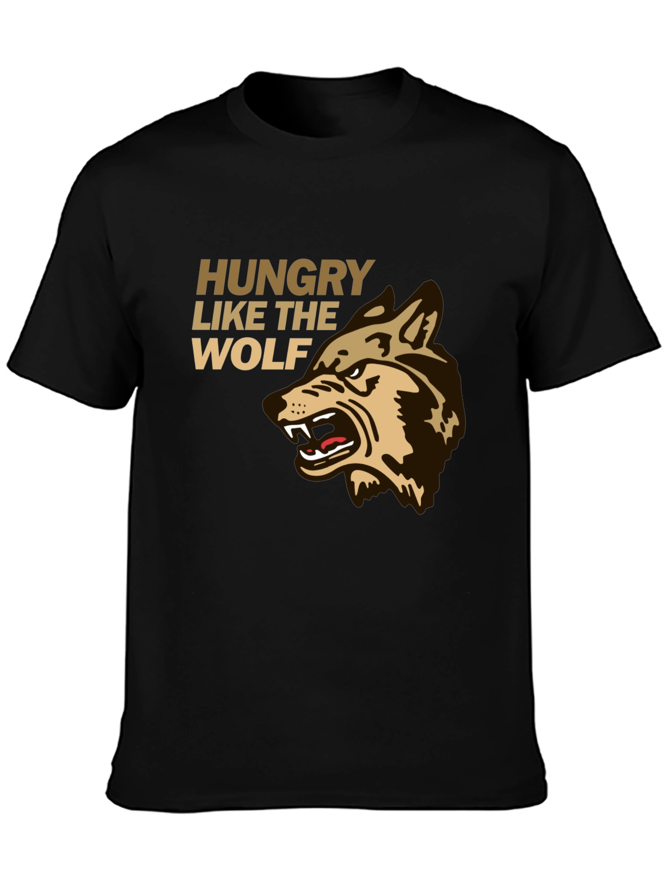Black Hungry Like the Wolf Graphic Tee - Black view 3