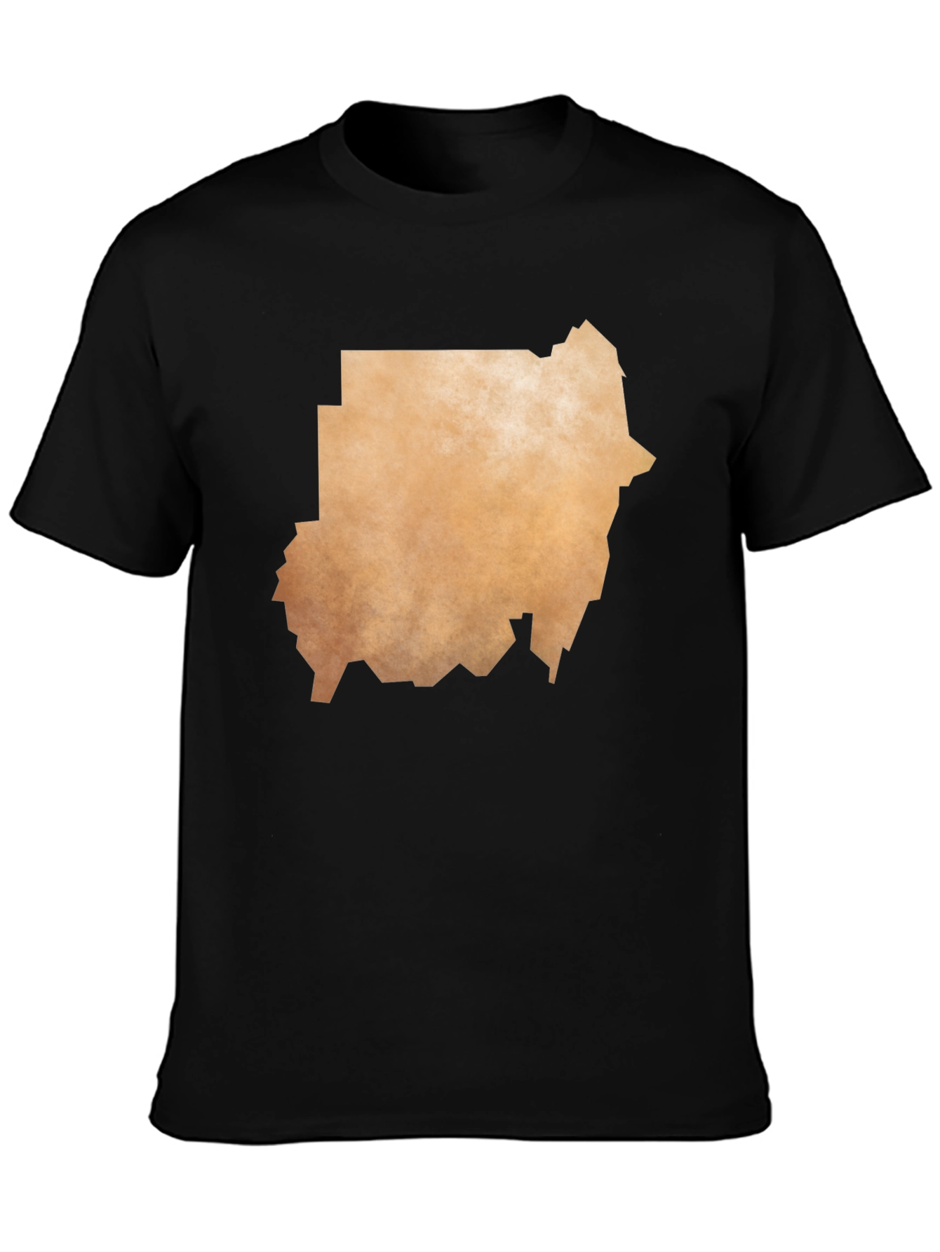 Black Sudan Map Graphic T-Shirt - Black Casual Tee view 3