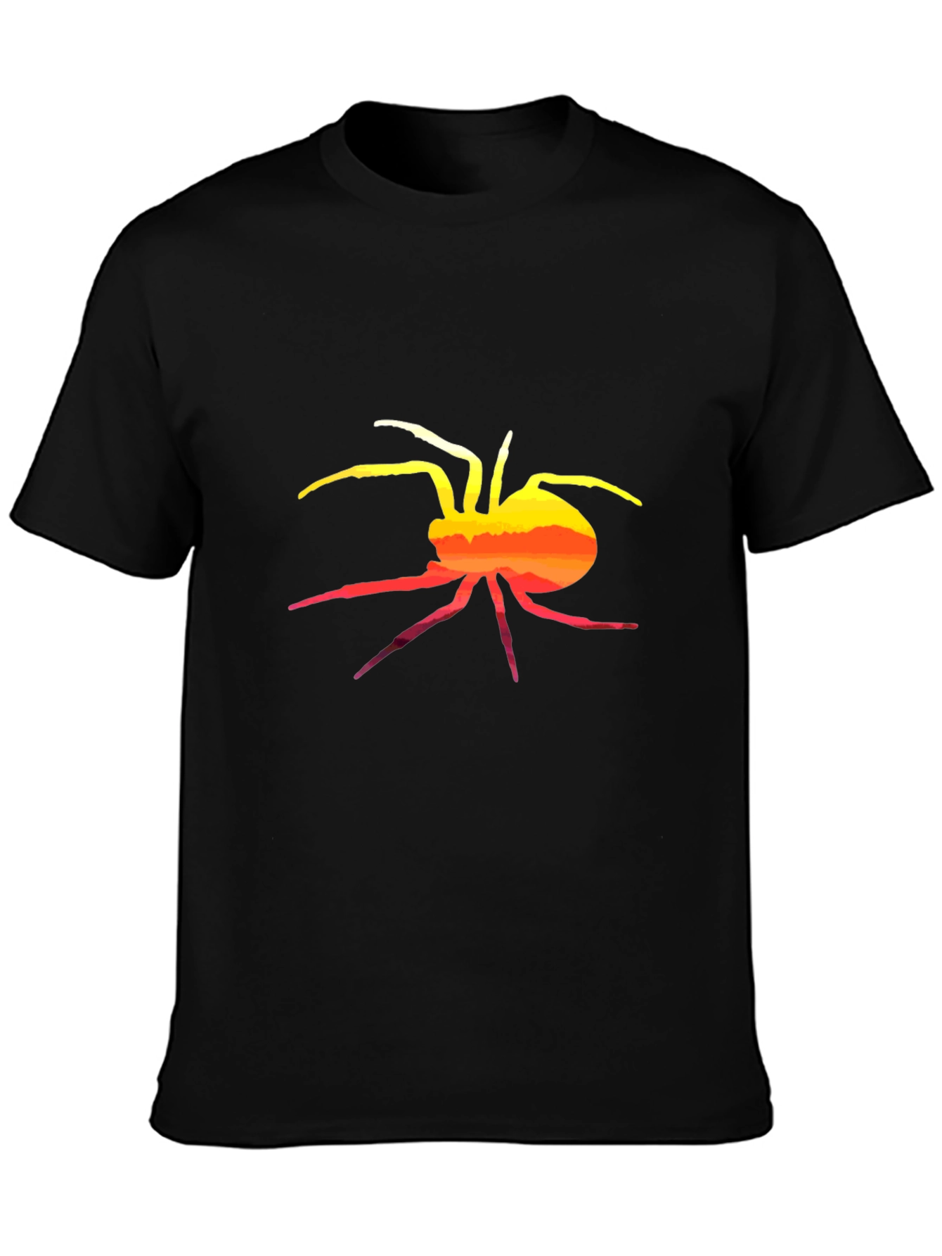 Black Sunset Spider Graphic Tee - Black view 3