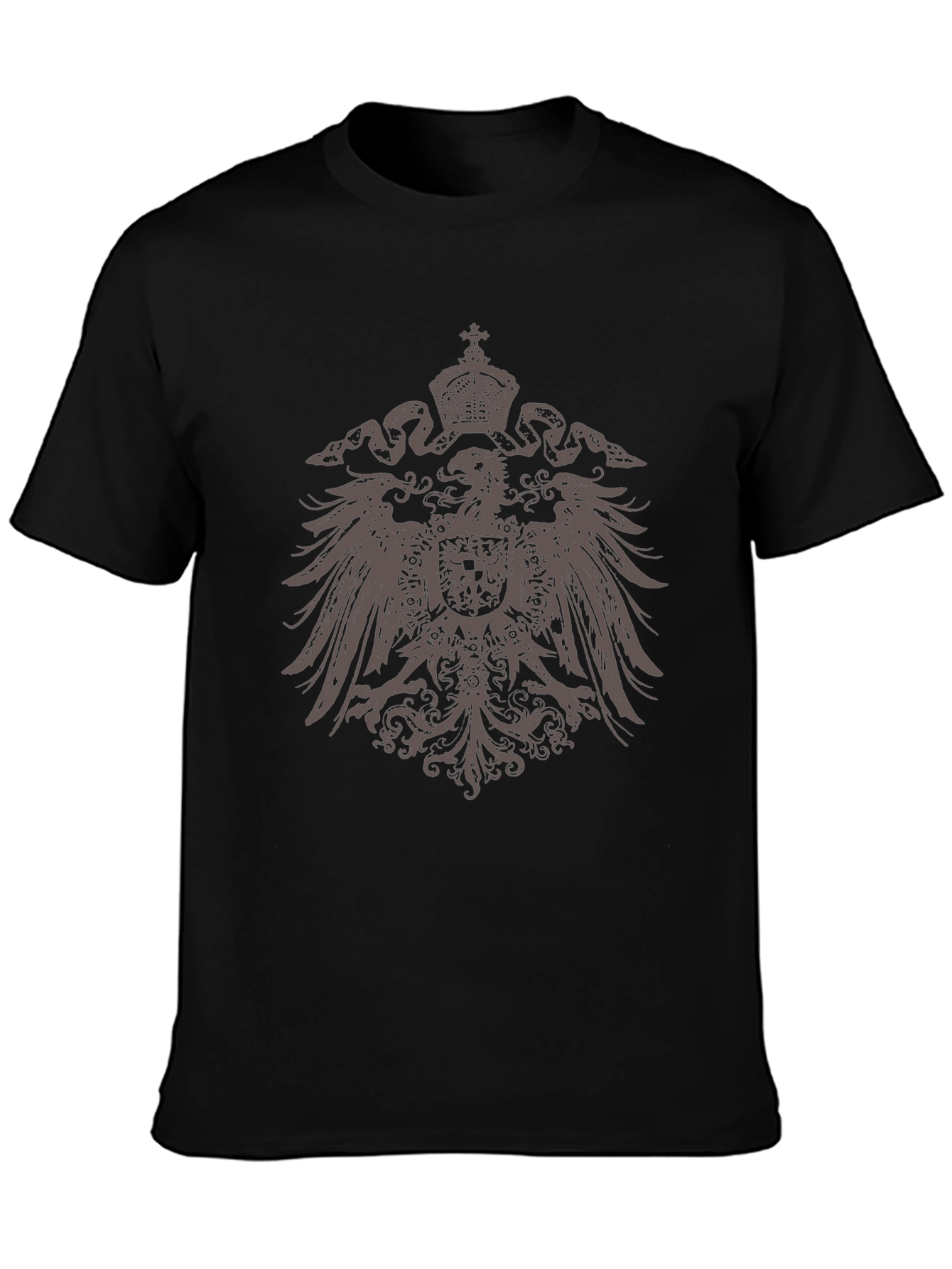 Black Black Eagle Crest Graphic T-Shirt view 3