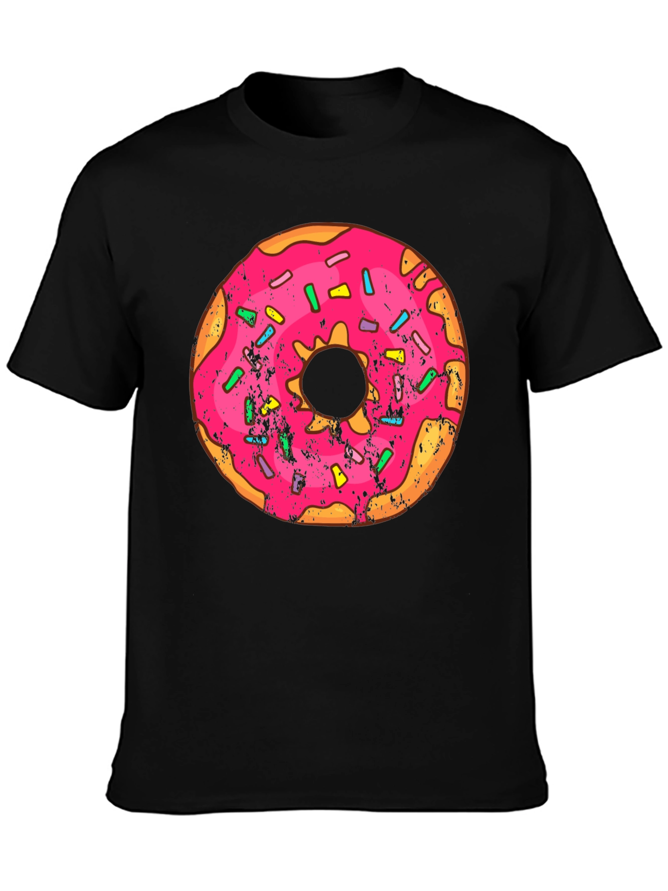 Black Donut Graphic T-Shirt - Sweet Treat Fashion view 3
