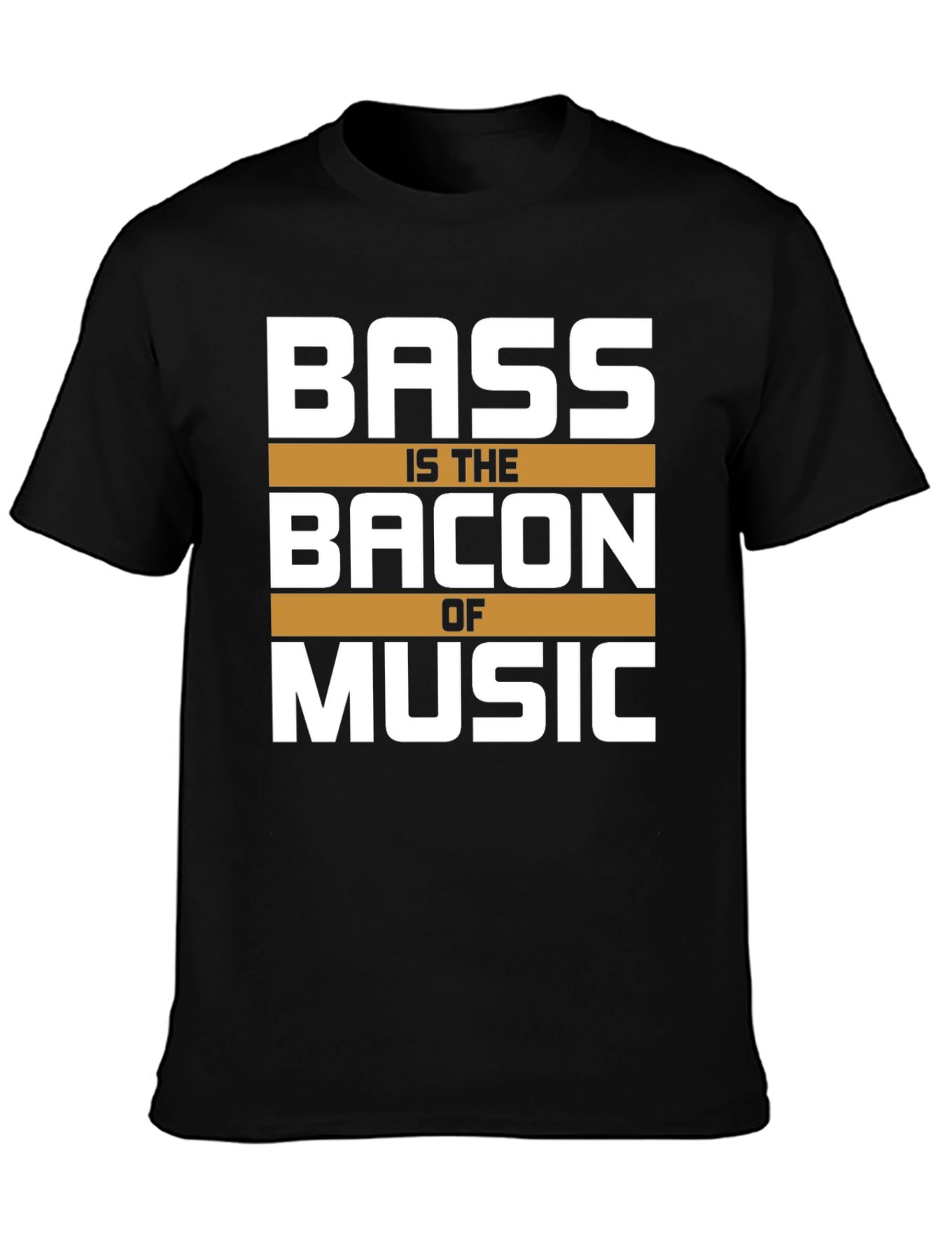 Black Bass is the Bacon of Music T-Shirt view 3